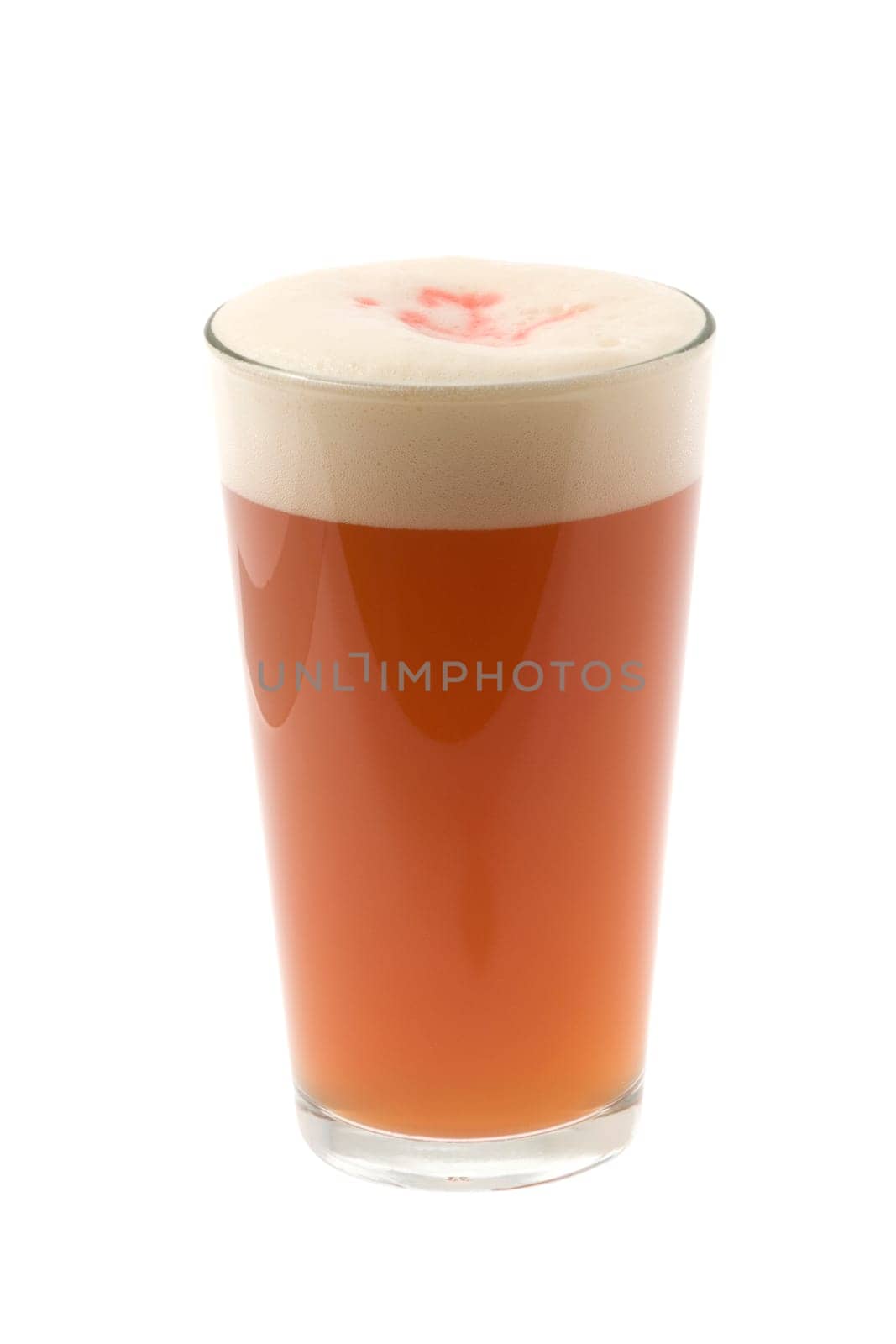 Snake Bite Jack mixed drink on white background
