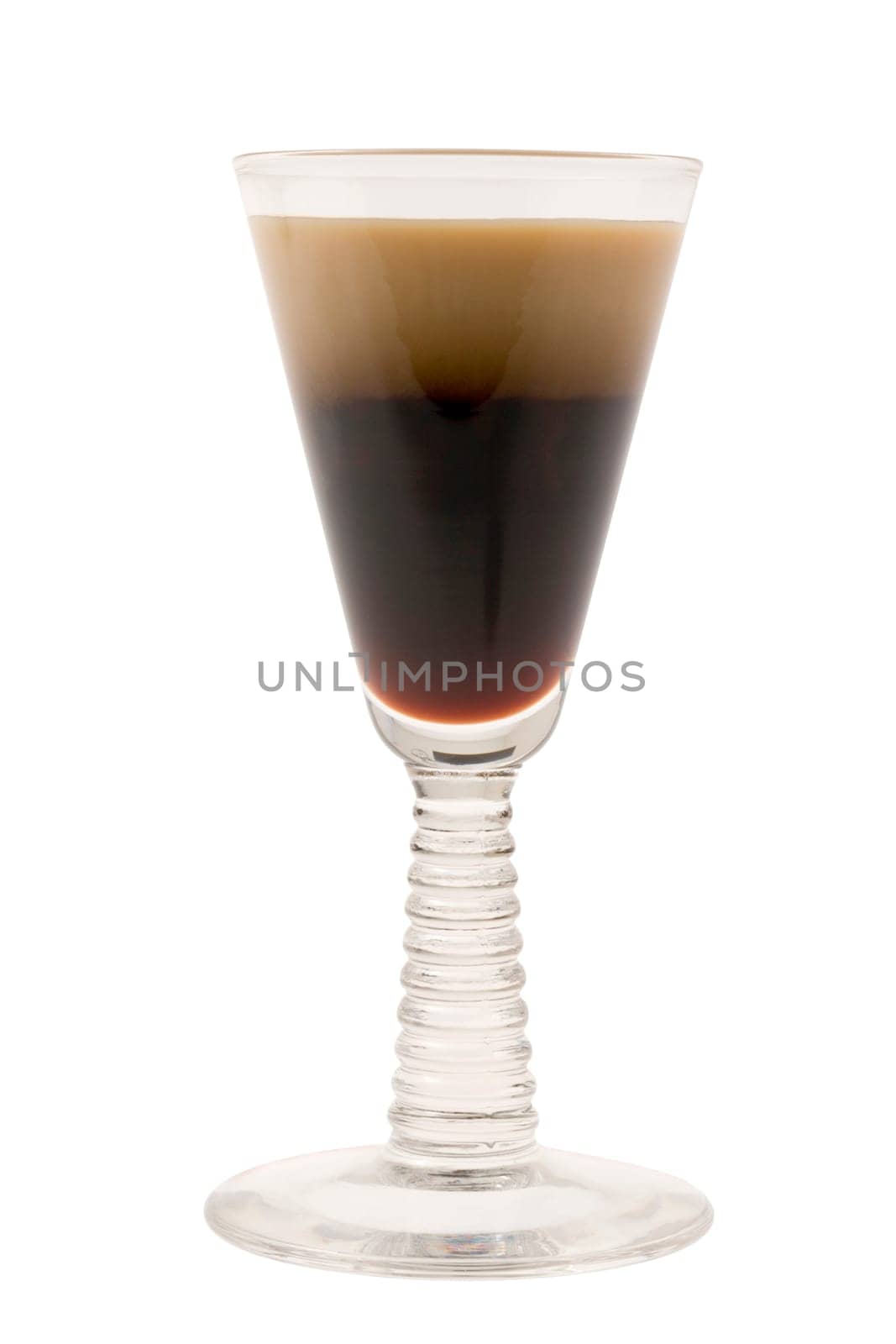 B-52 mixed drink on white background