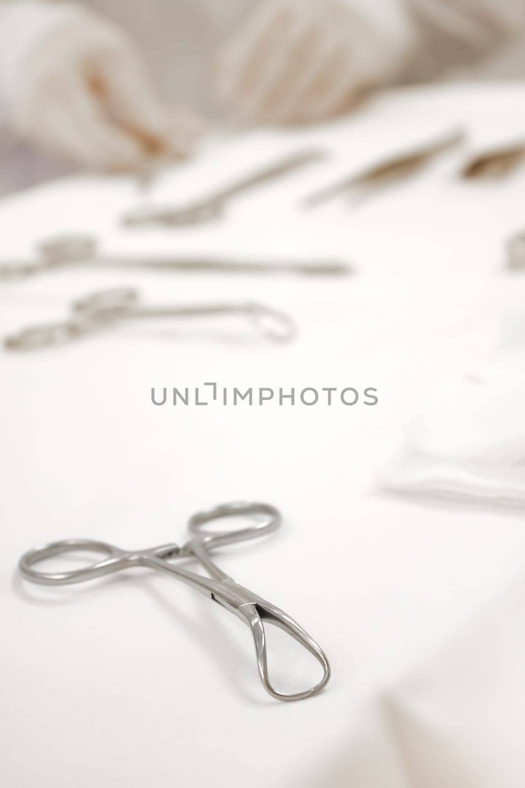 Doctor with surgical scissors