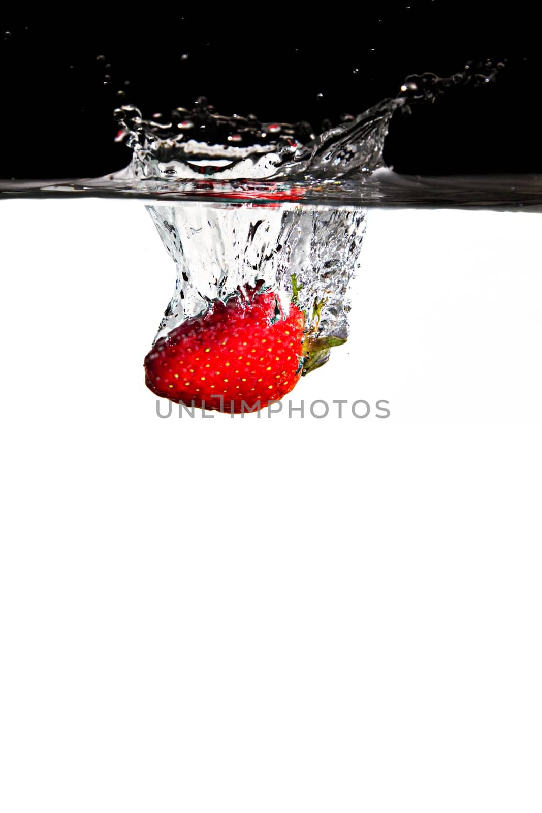 Strawberry in water