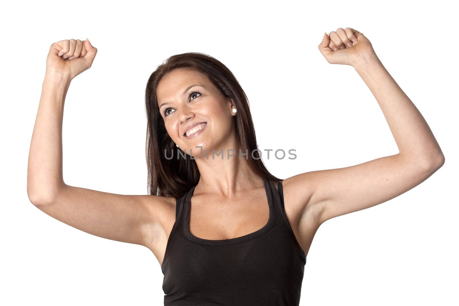 Attractive winner woman