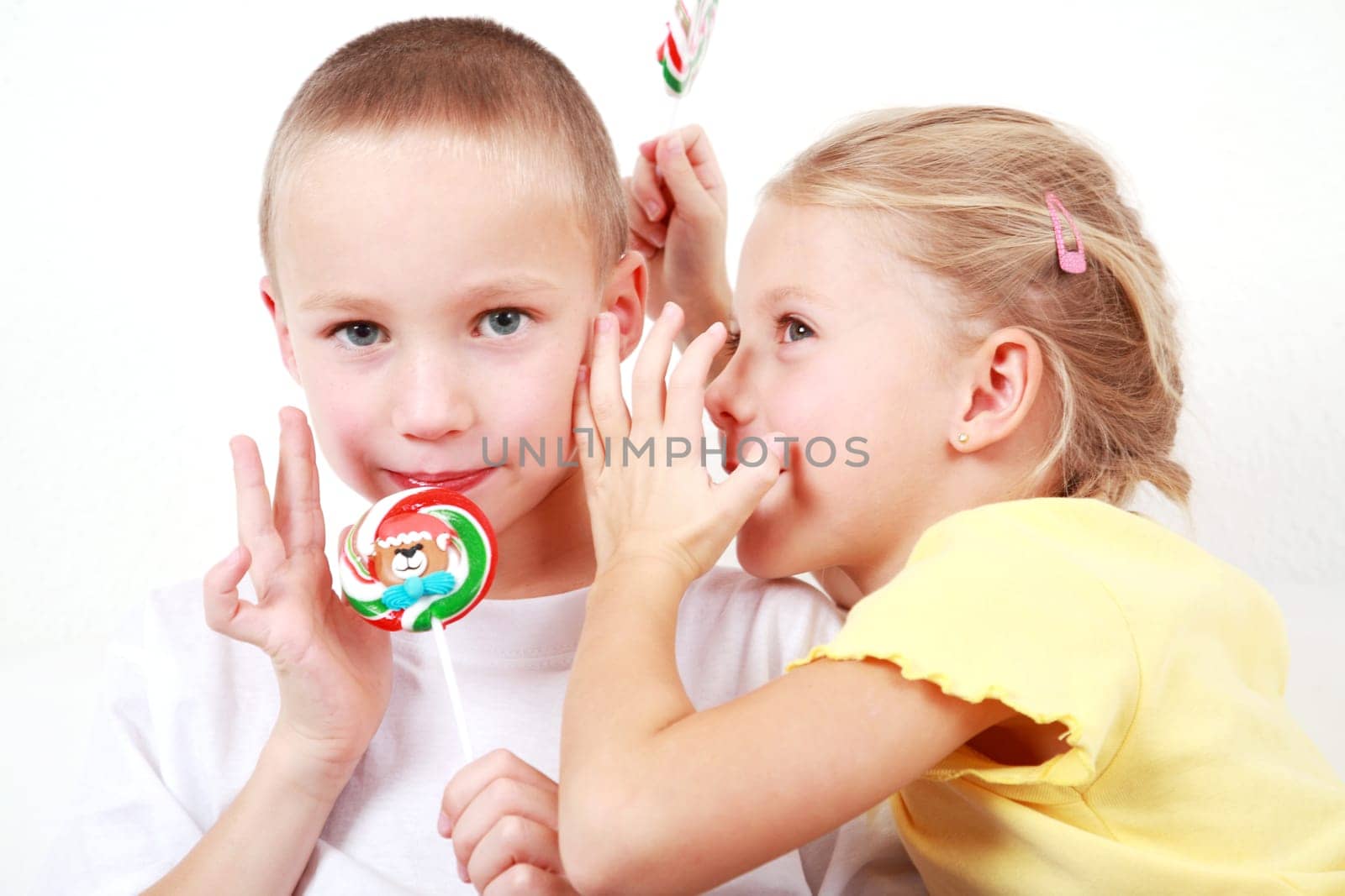 Kids whispering