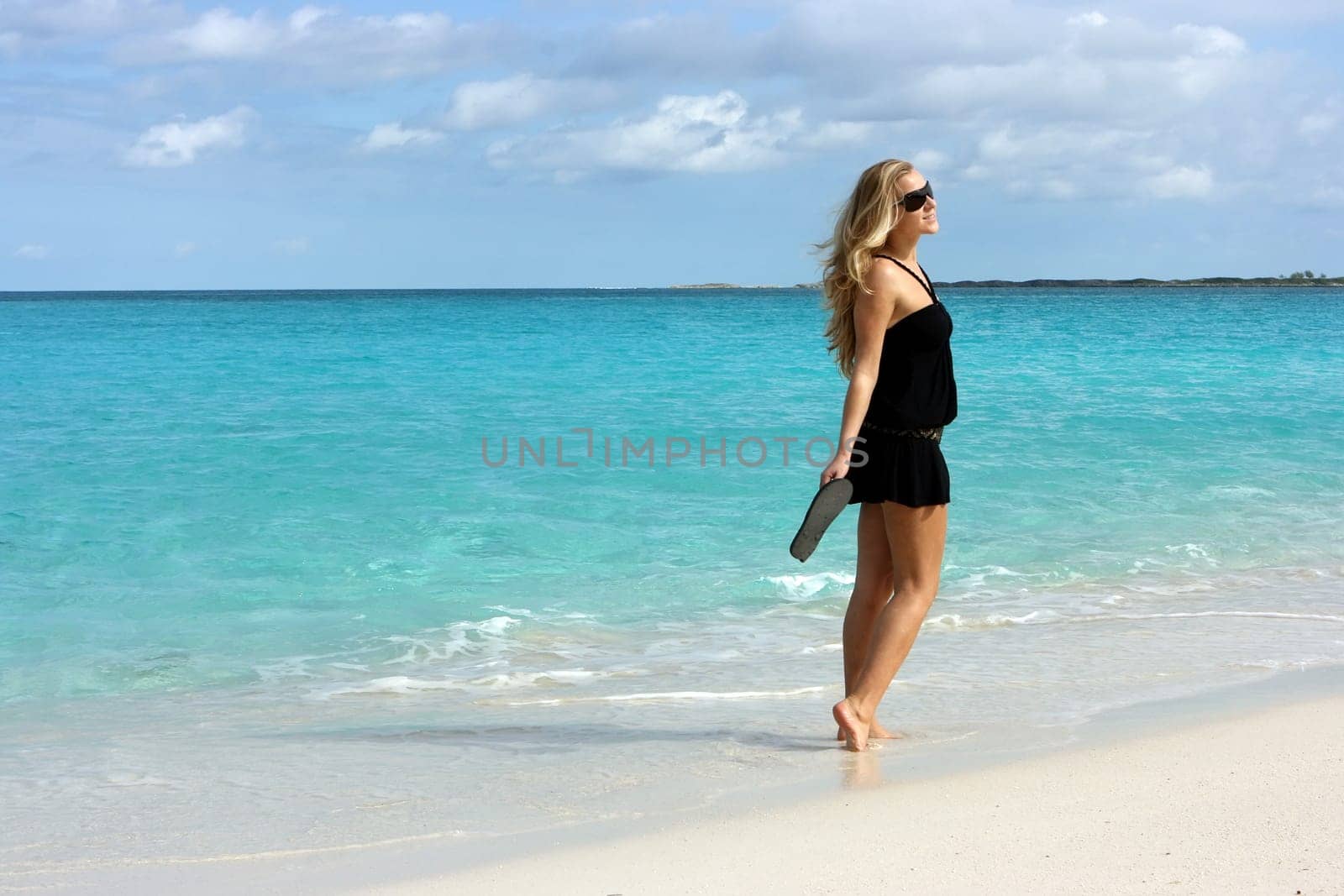 Lady in black dress
