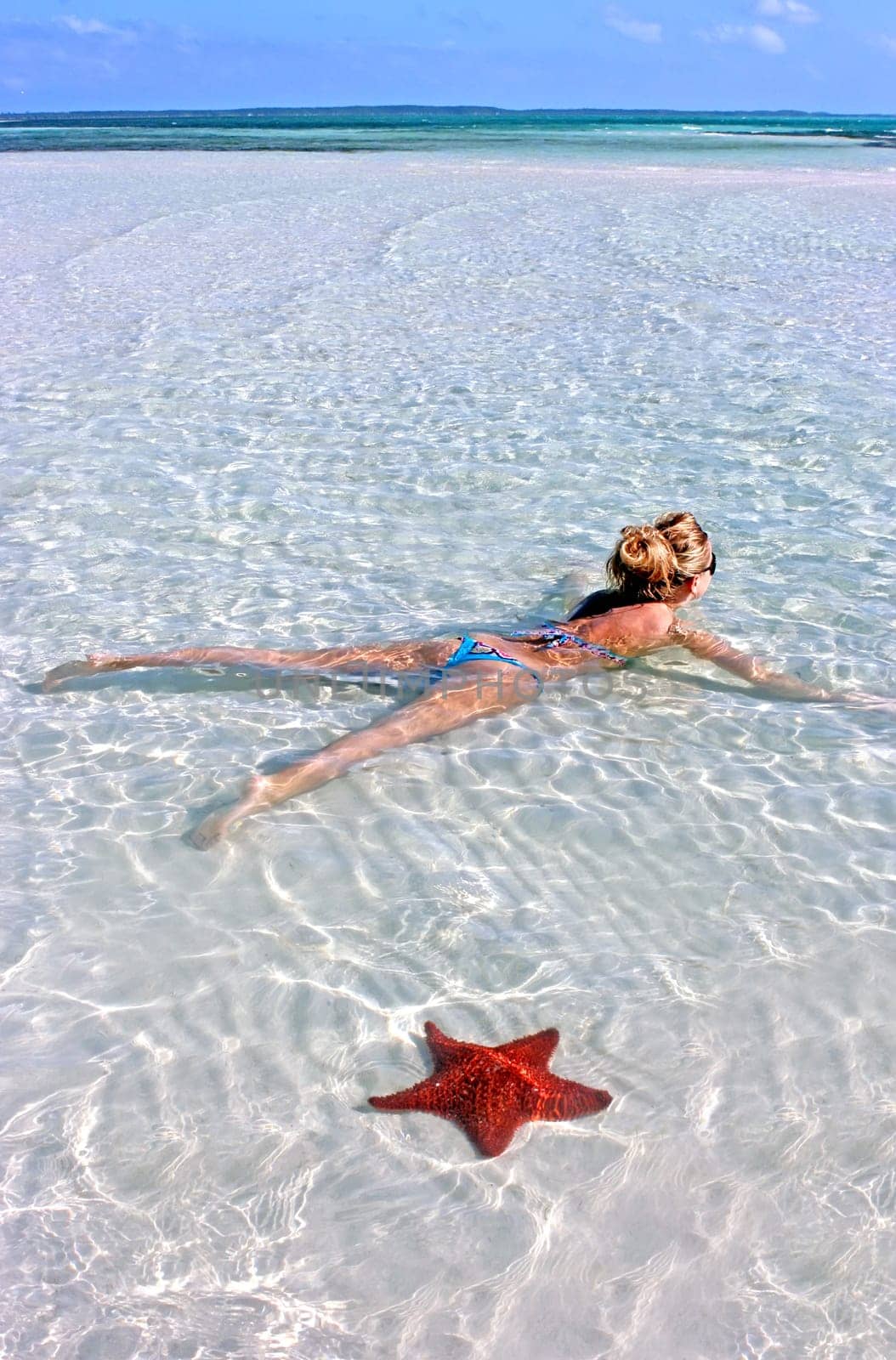 Girl with a starfish
