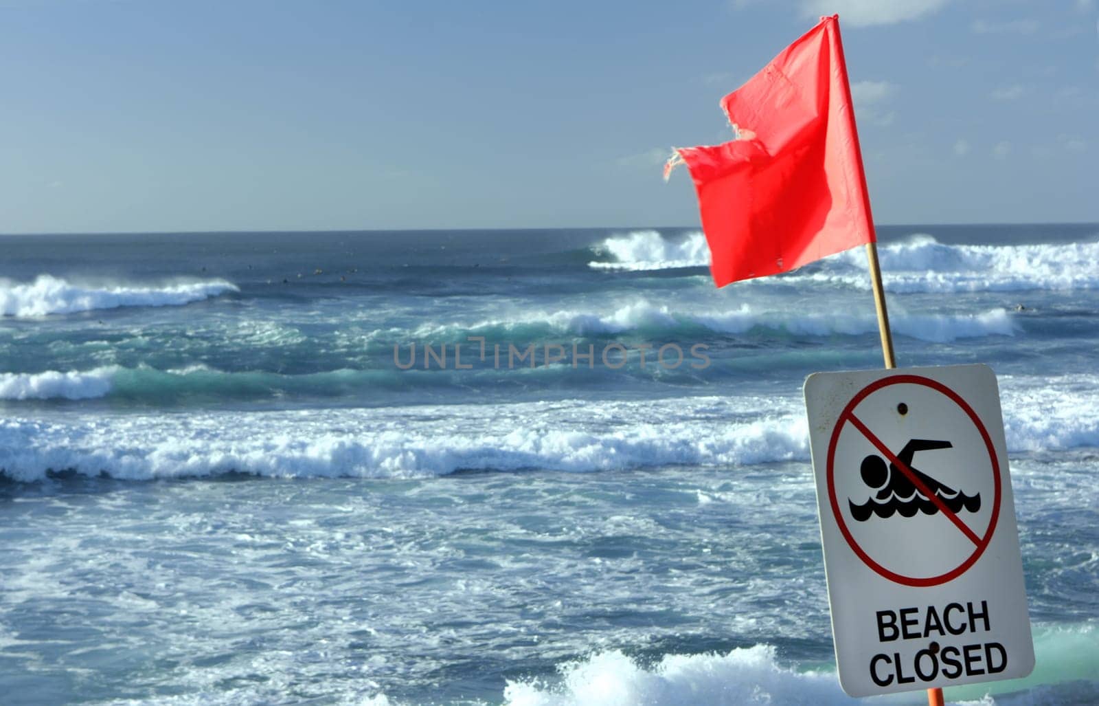 Beach closed