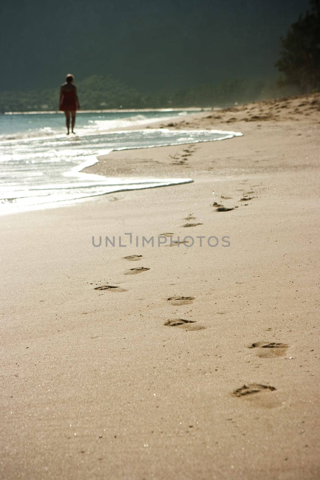 Footprints on sand