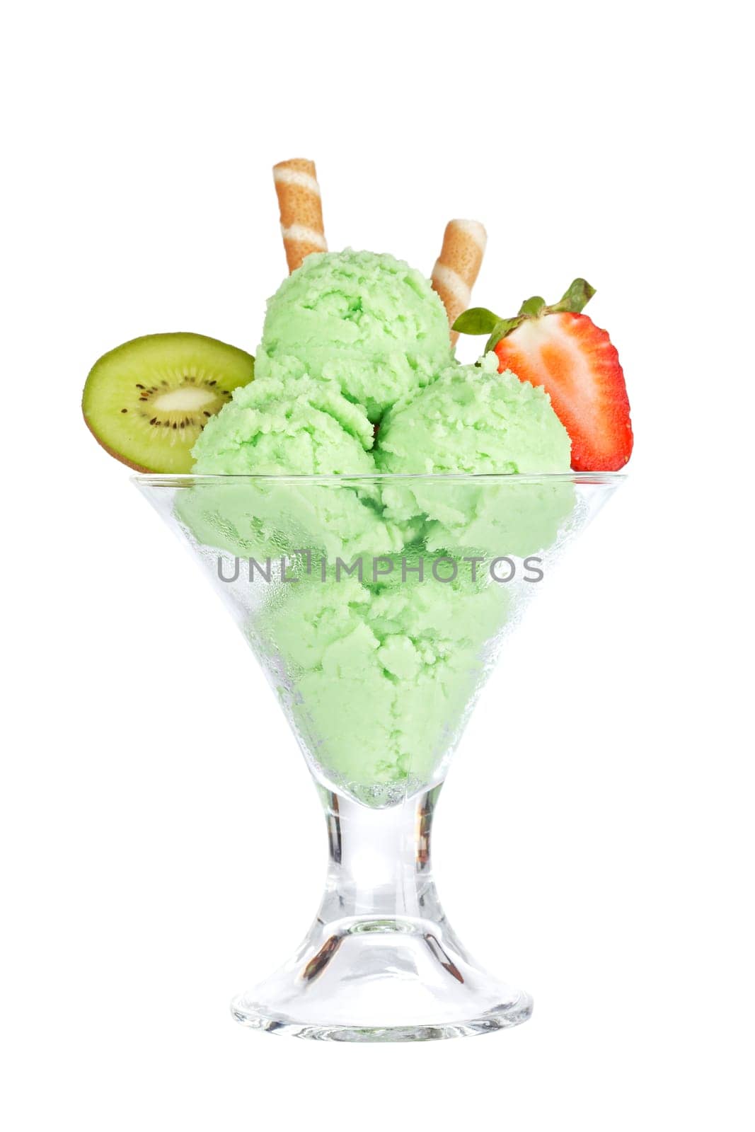 Delicious kiwi ice cream