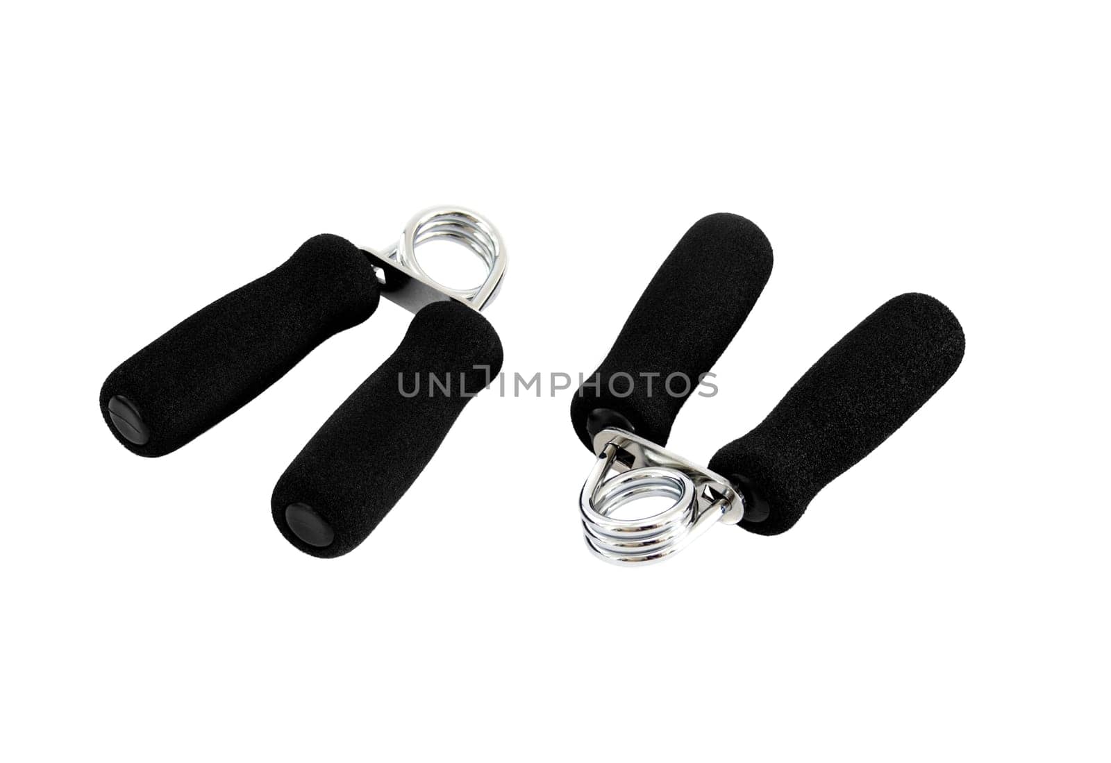 Black hand trainer isolated on white