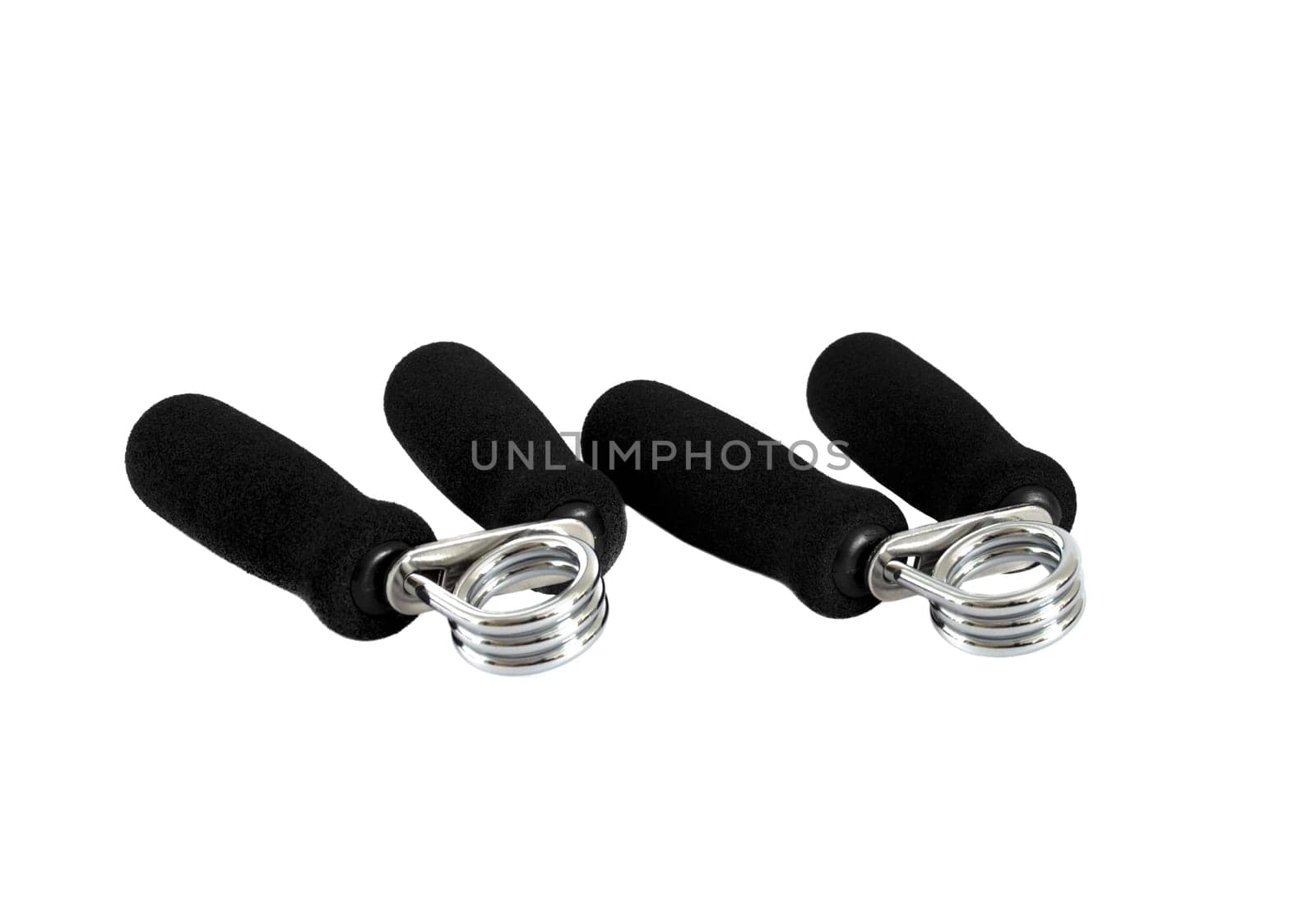 Black hand trainer isolated on white