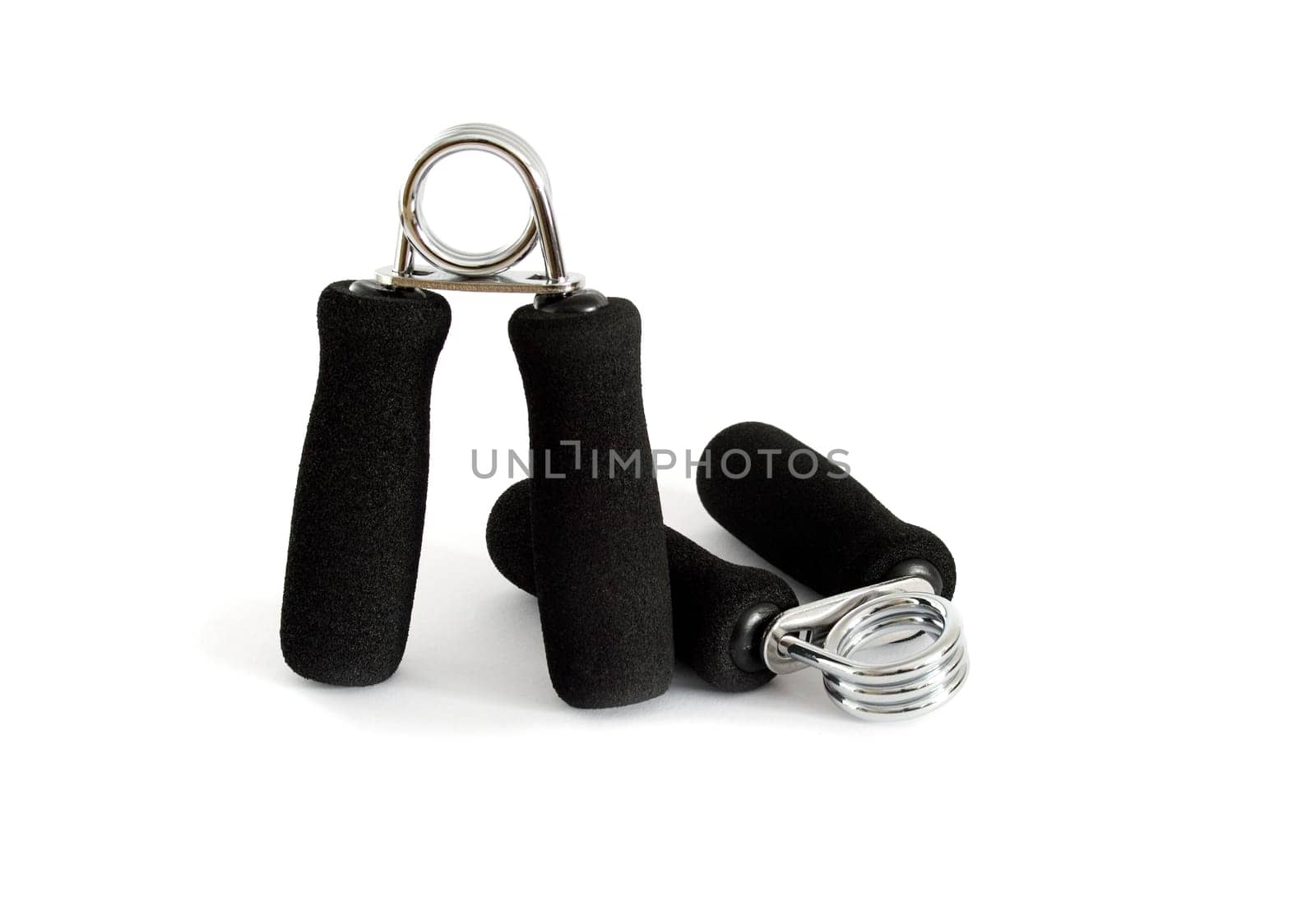 Black hand trainer isolated on white