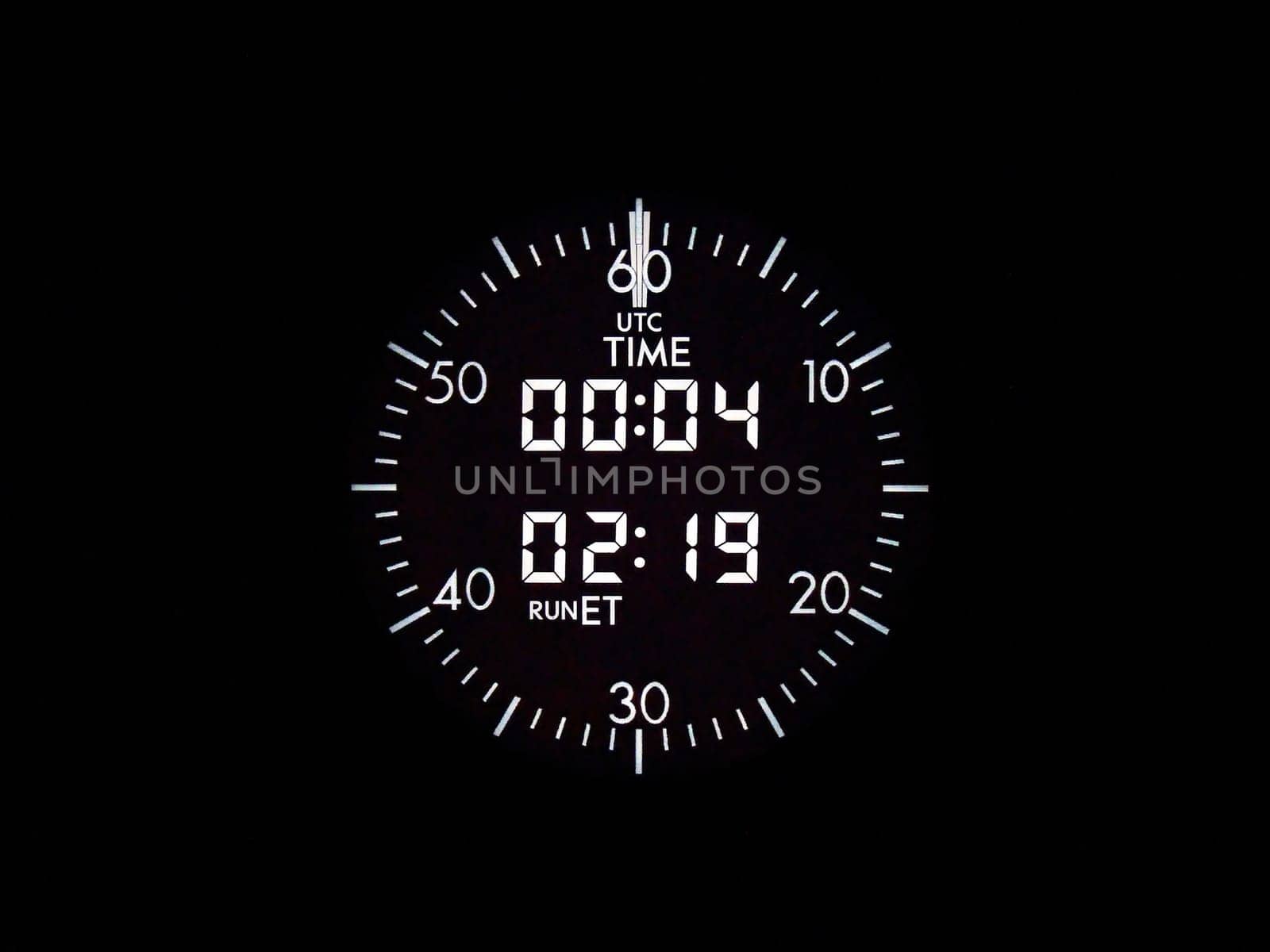 Technology, flight deck clock.