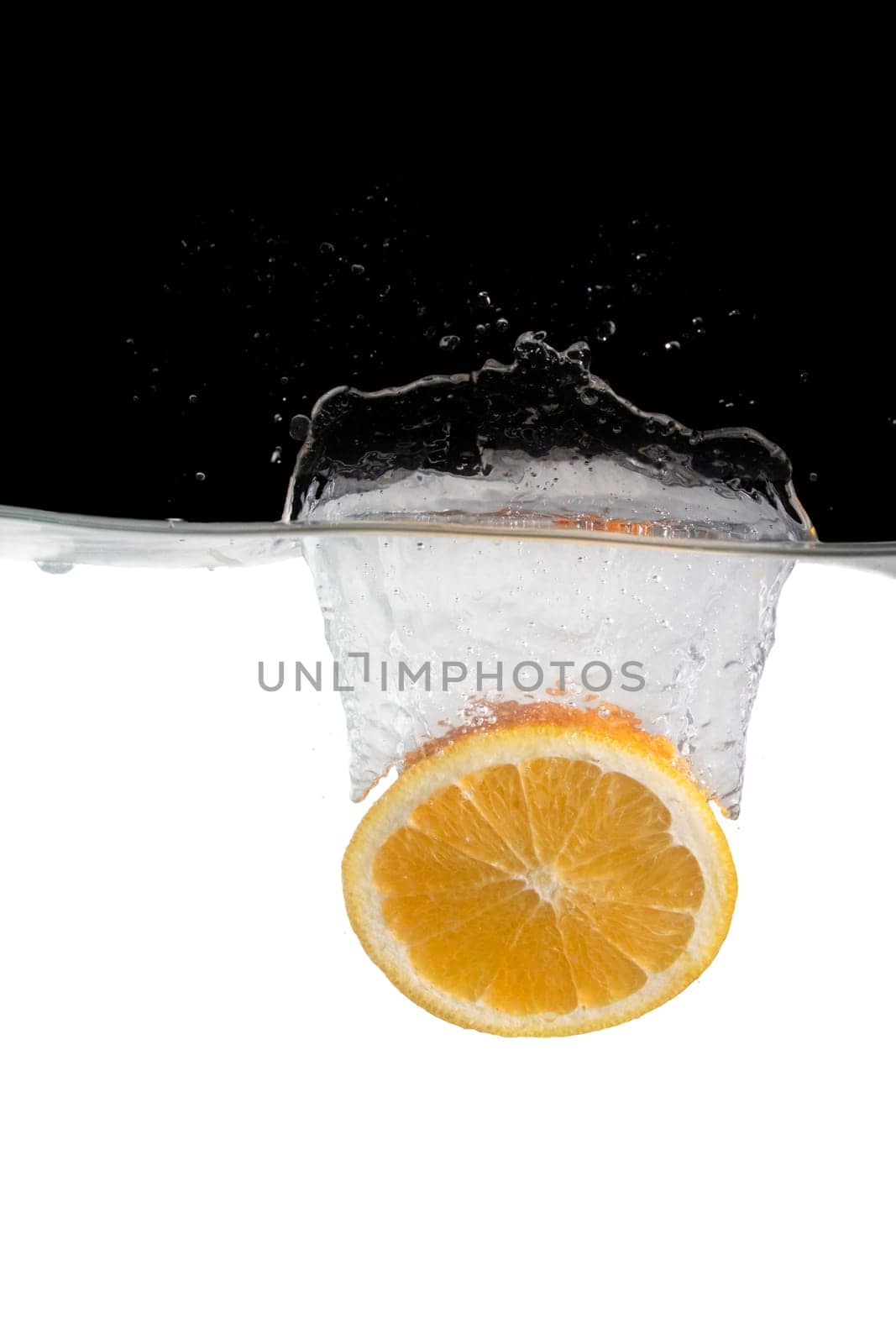 Orange in water