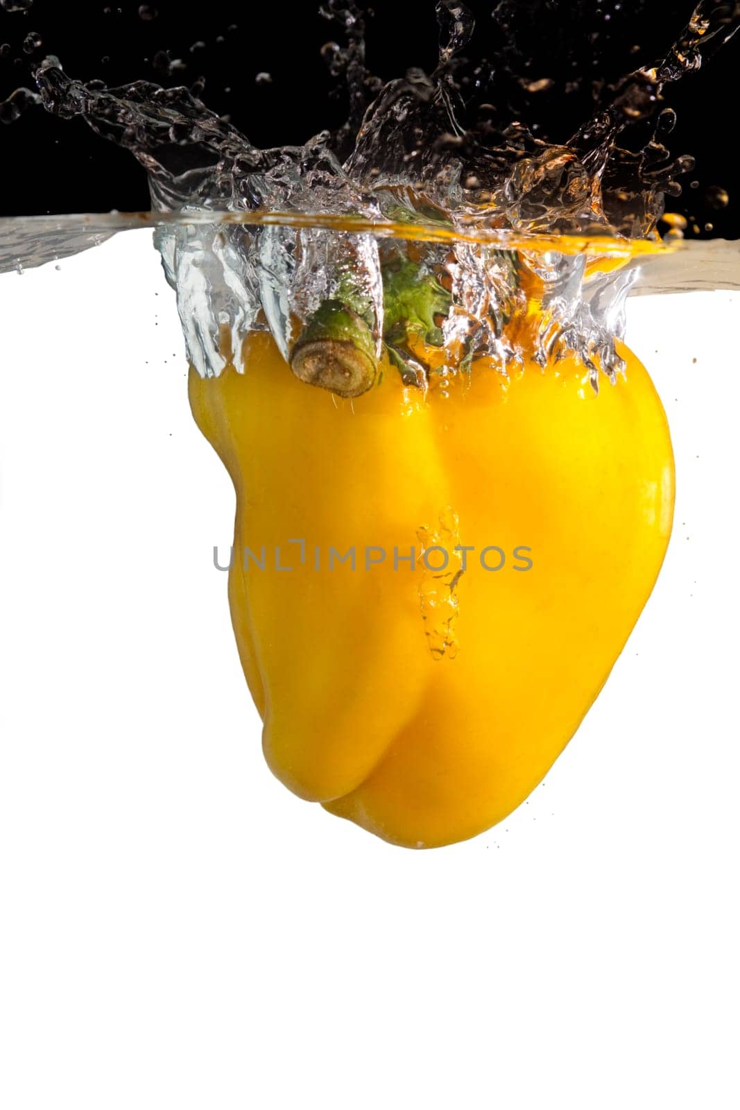 Yellow peppers in water