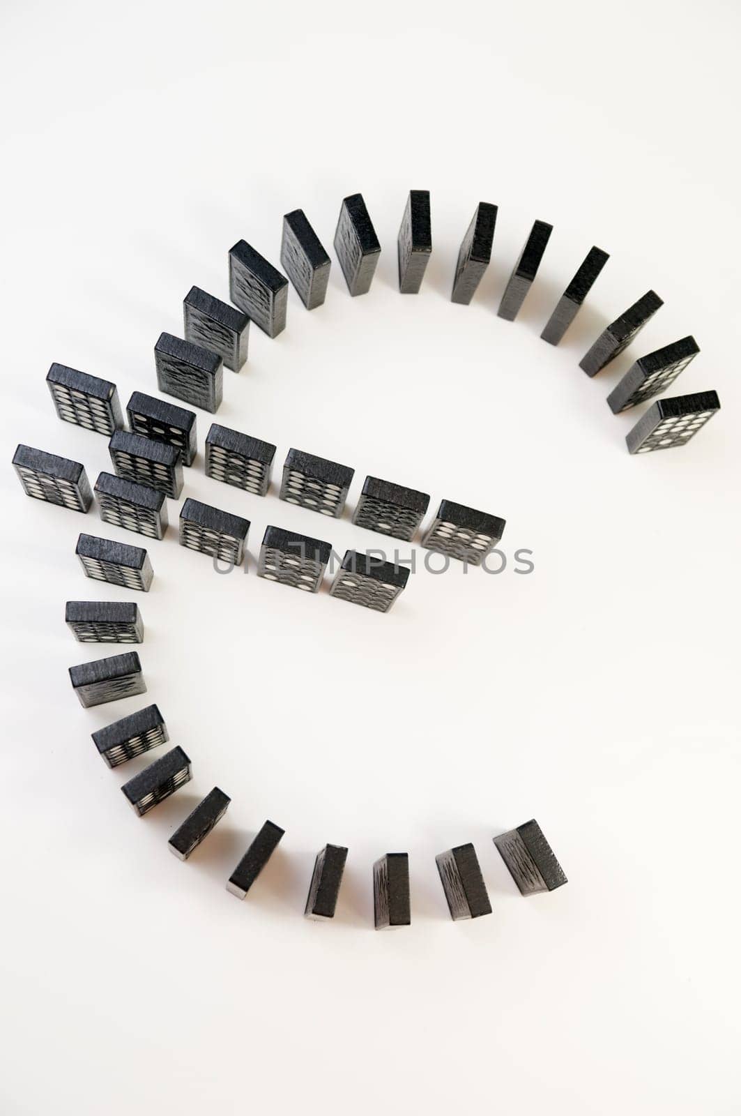EURO of dominoes slanting