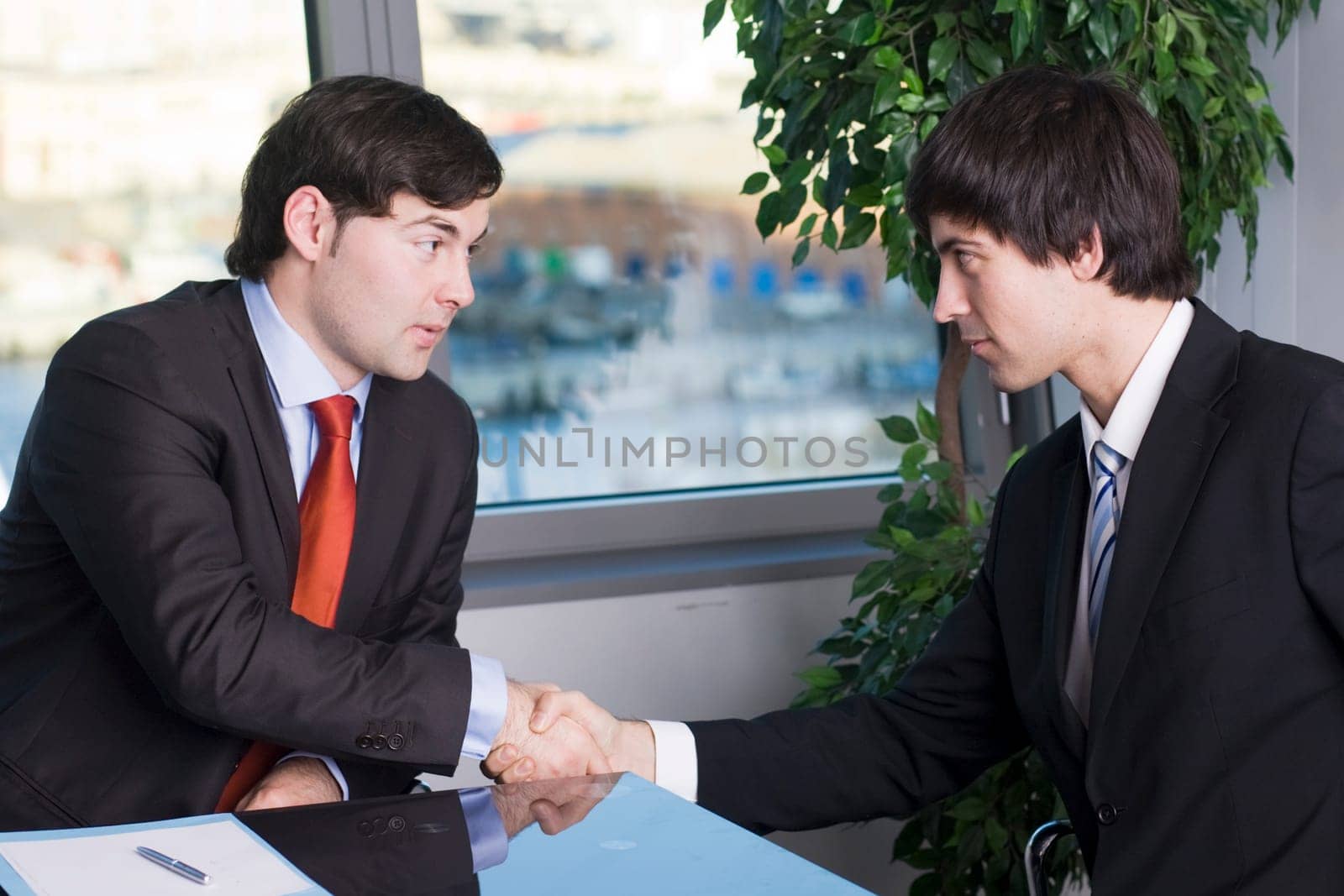 Handshake between two businessmen