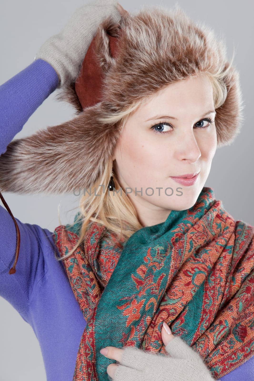 woman with snow