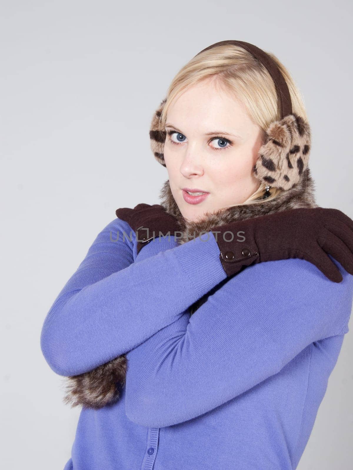woman with snow