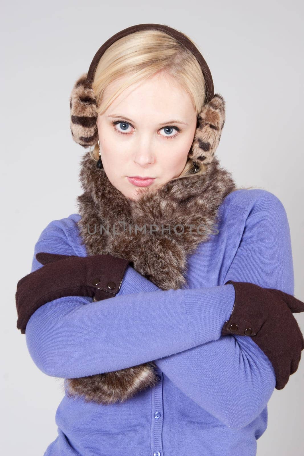 woman with snow