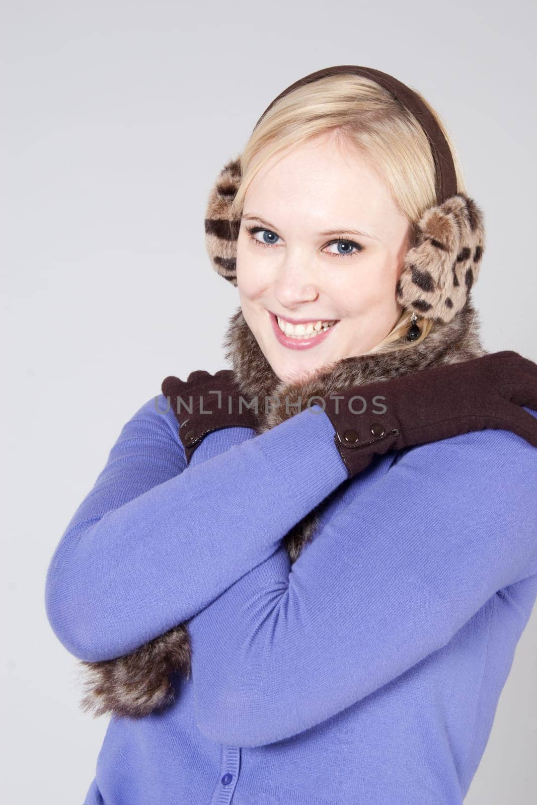 woman with snow