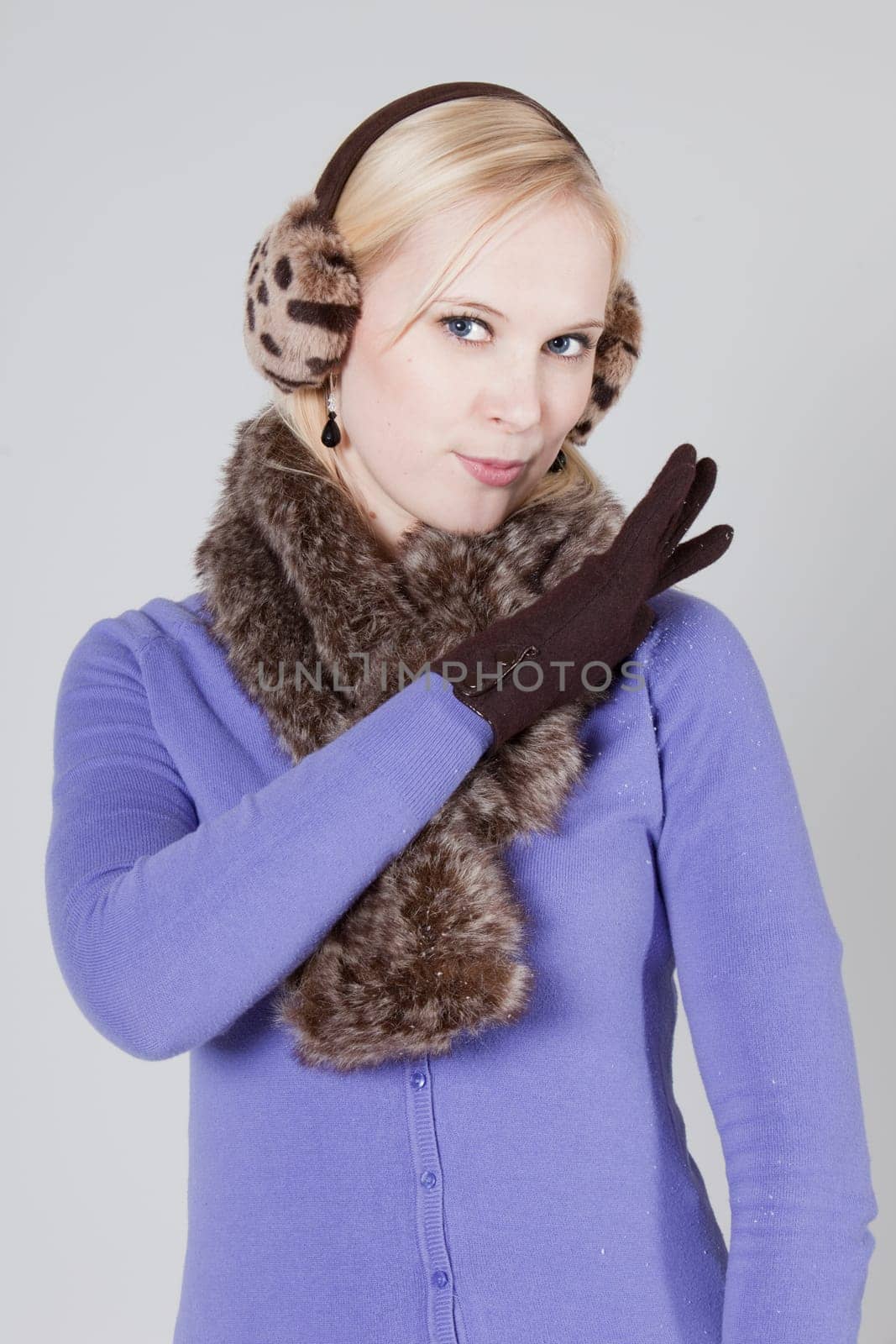 woman with snow