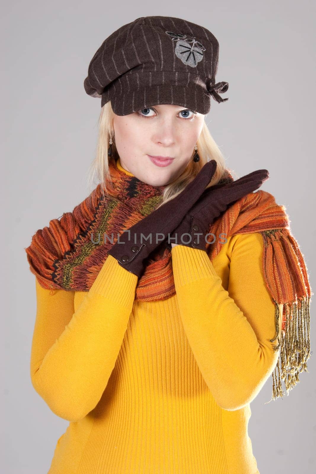 woman with snow