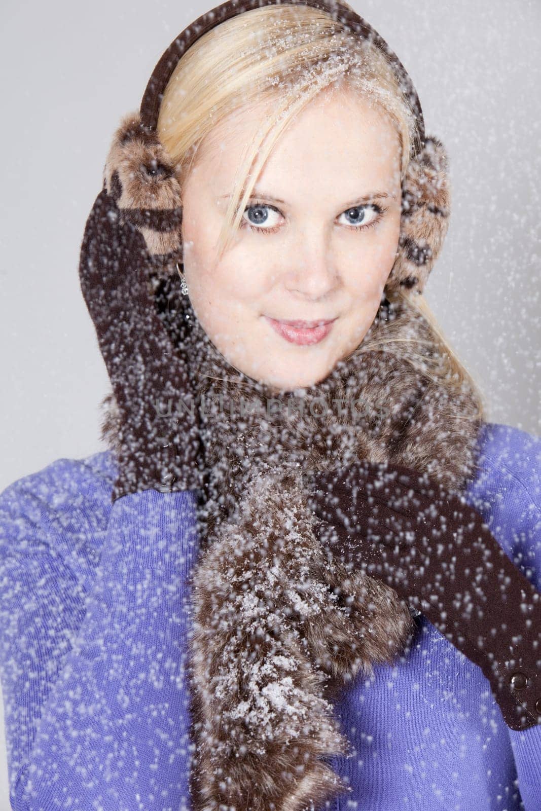 woman with snow
