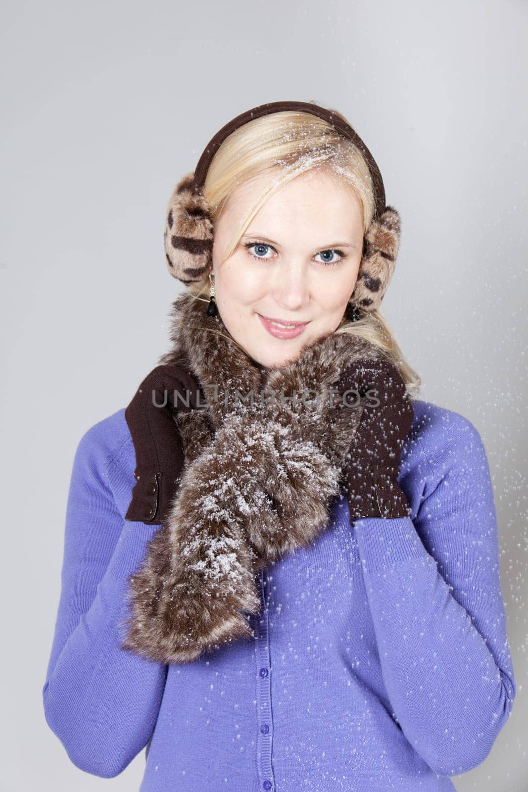 woman with snow