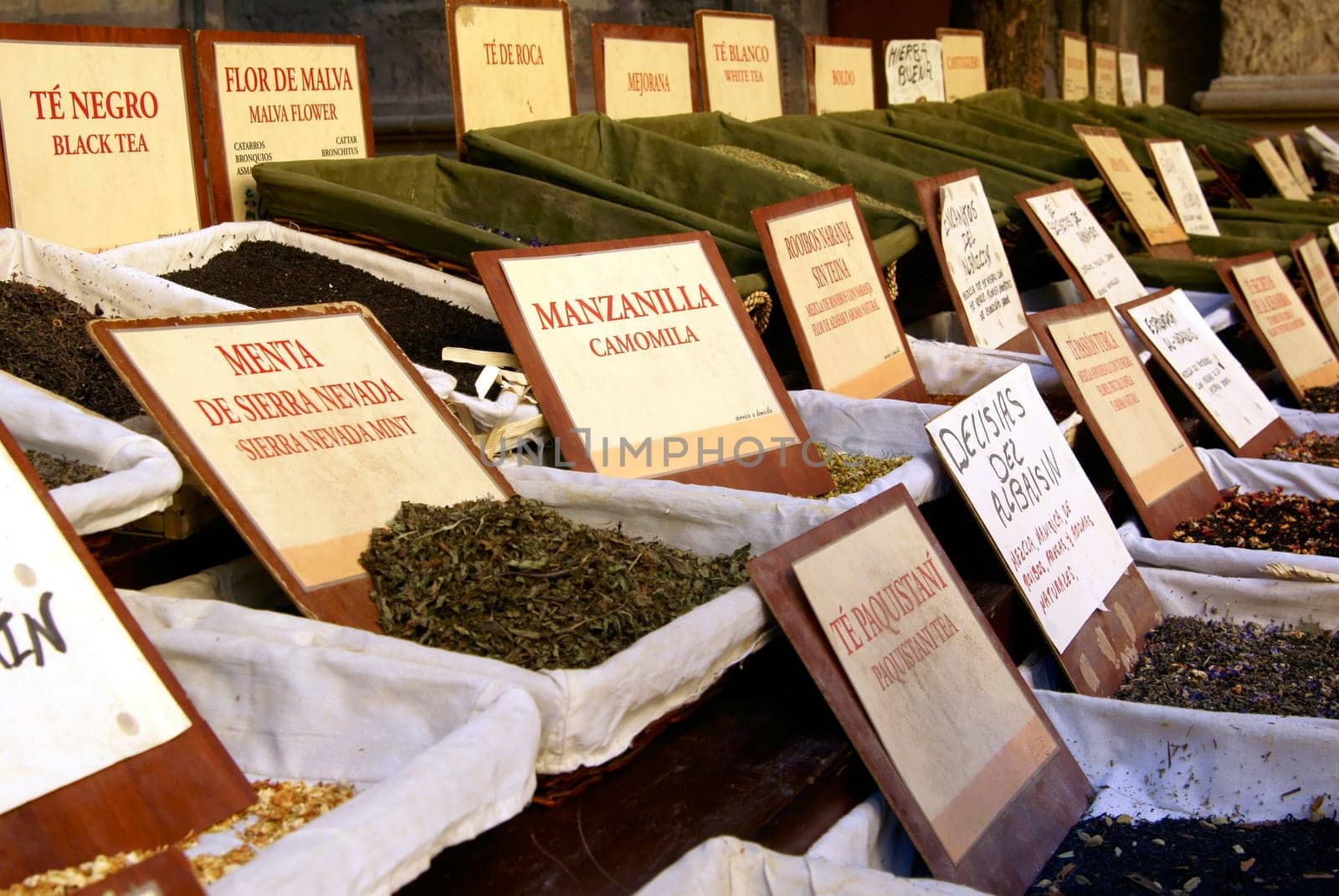 Tea sale at a market