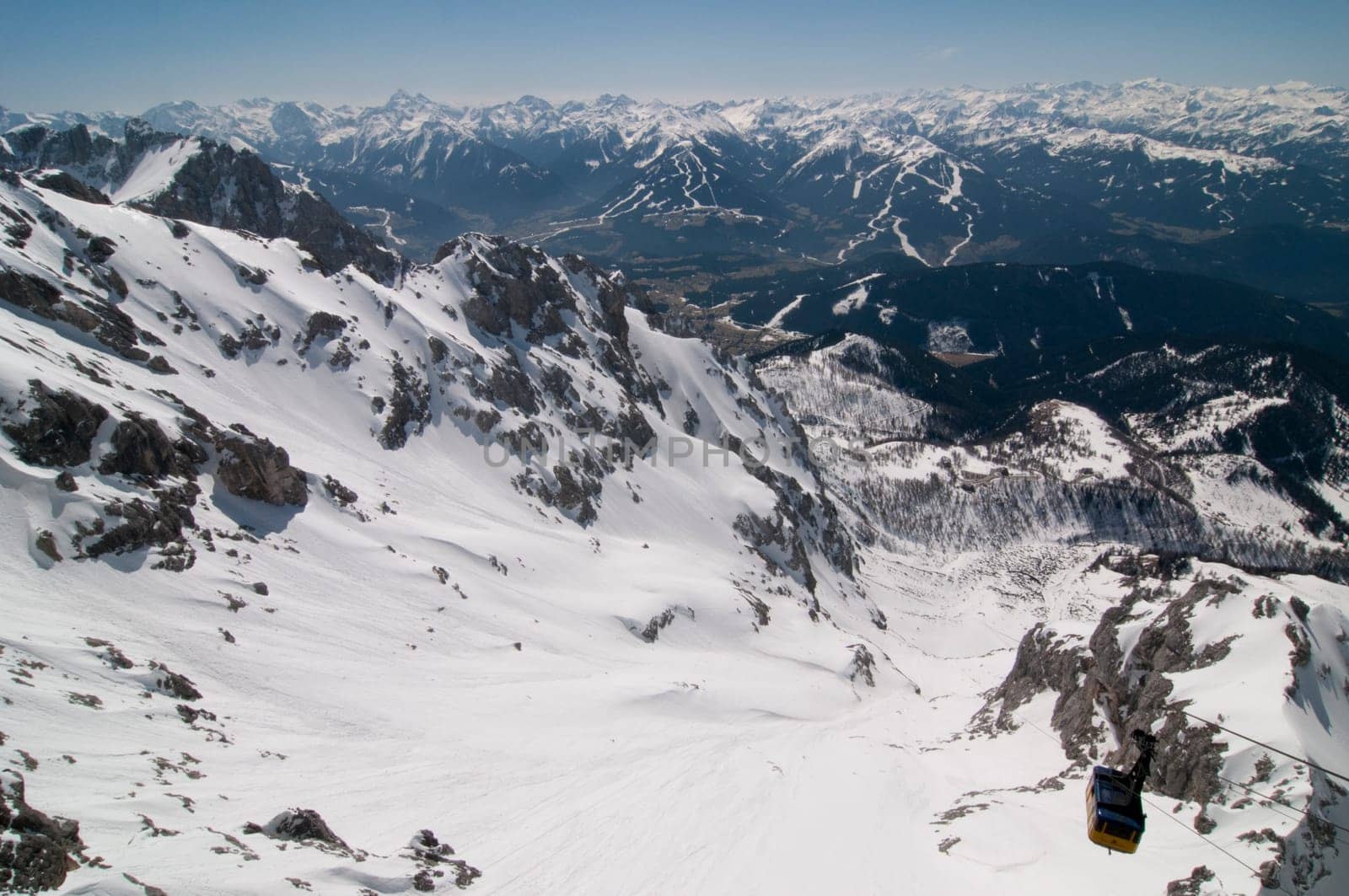 High above the mountains