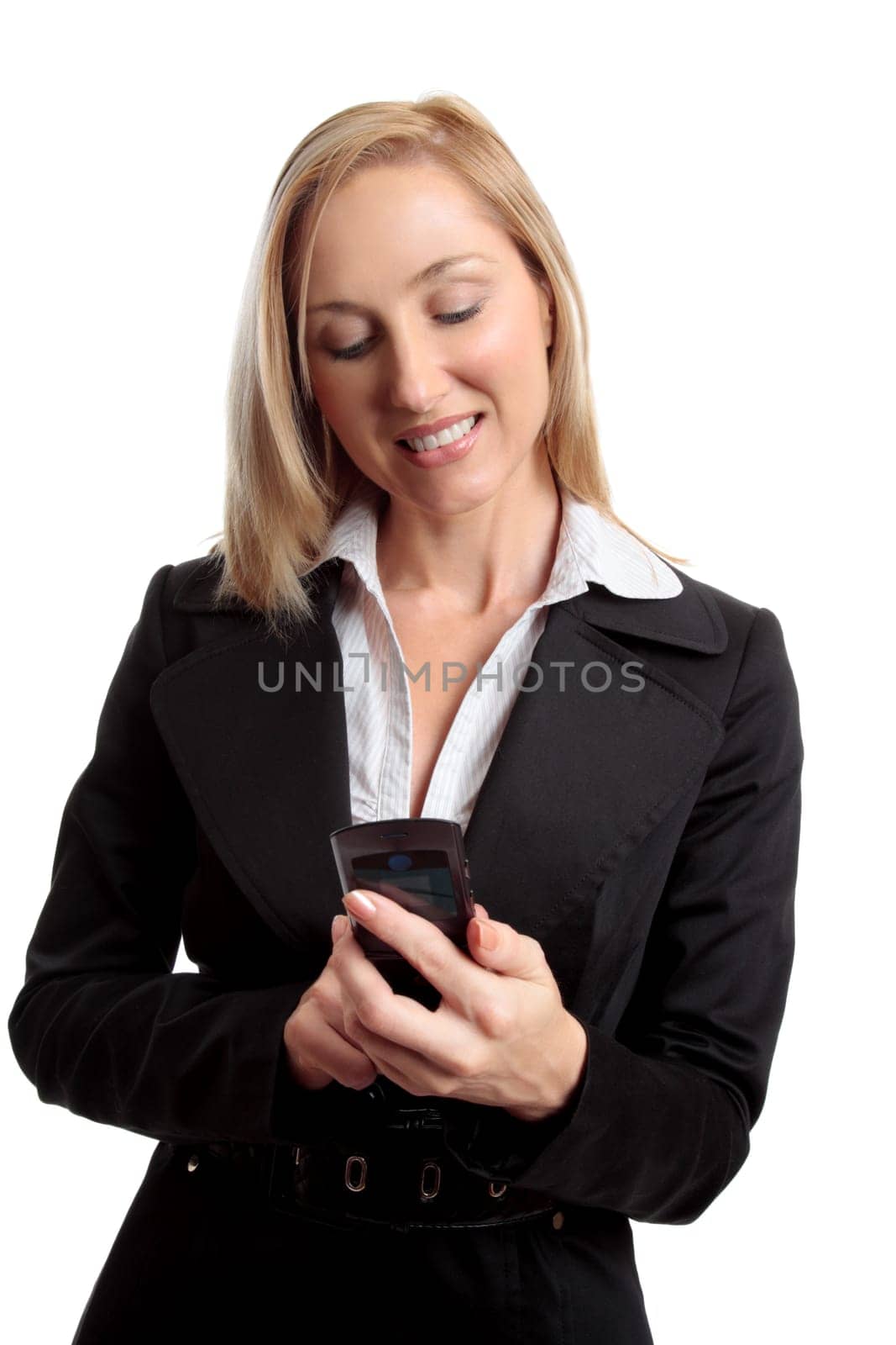 Female using mobile phone