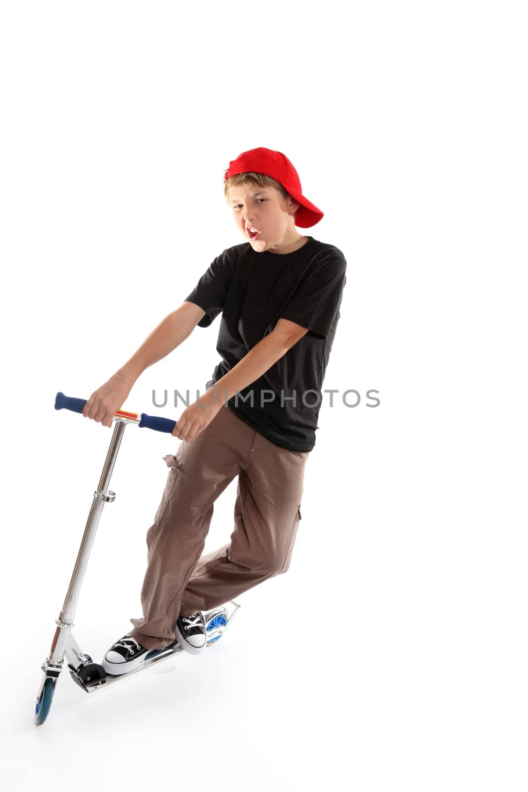 Scooter boy showing some attitude