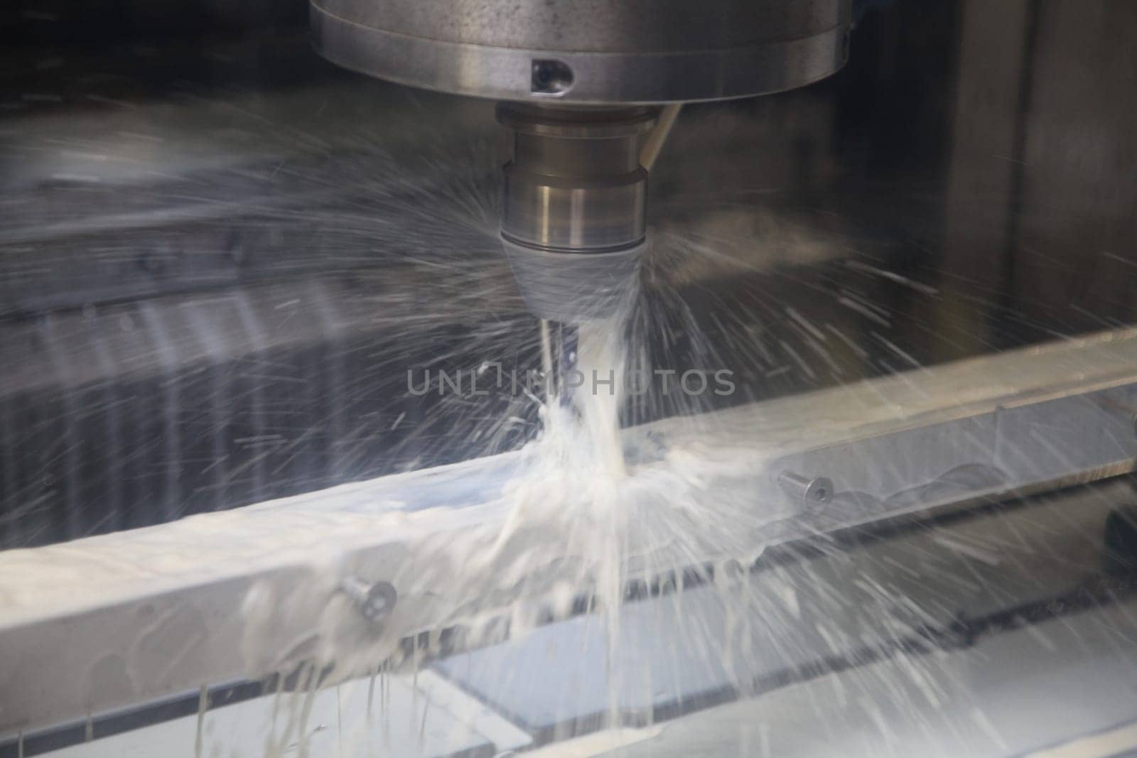 Milling machine during milling