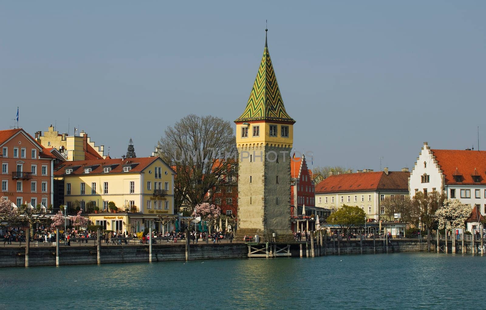 In the harbour of Lindau on Lake Constance