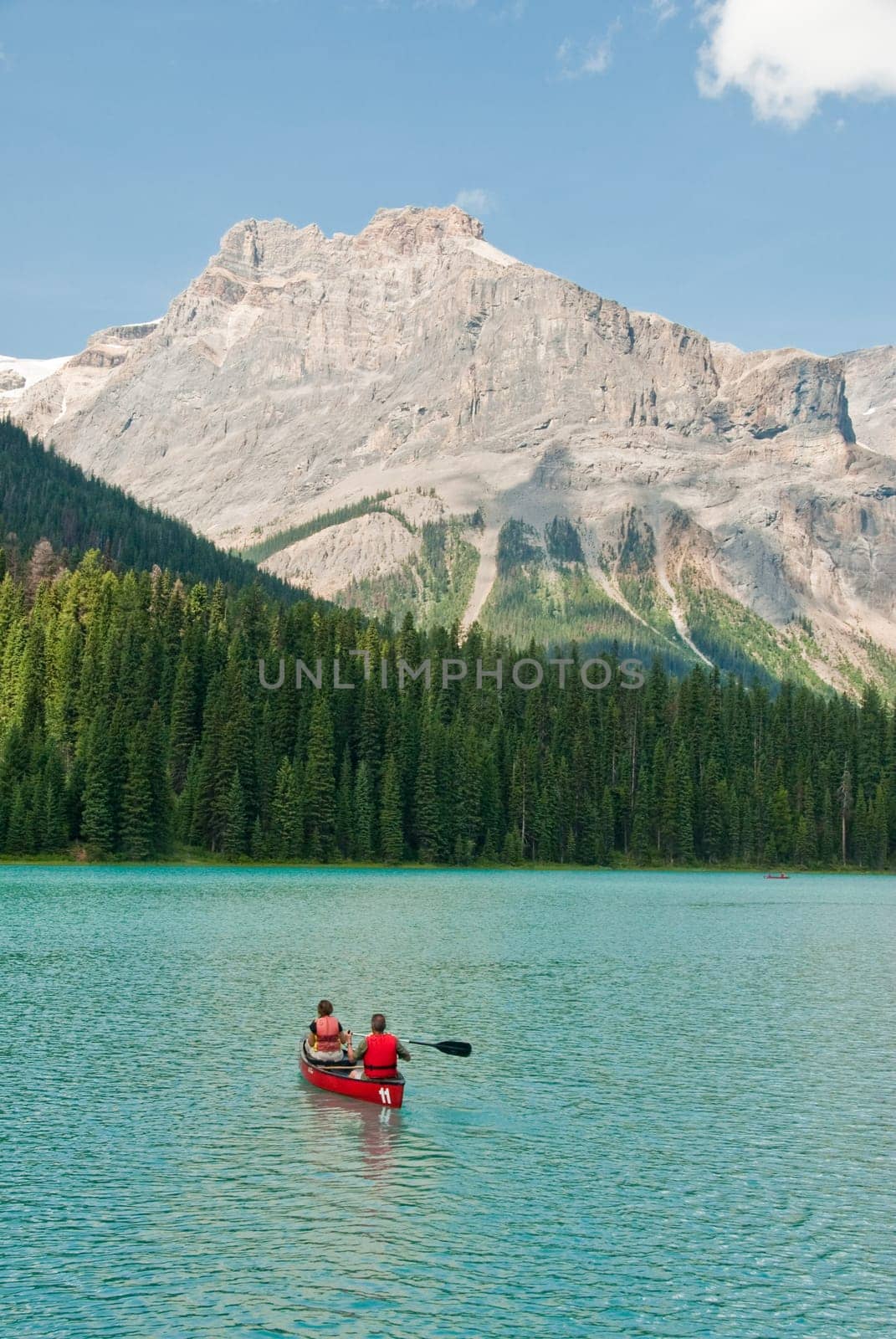 couple in kayak on a canadian lake