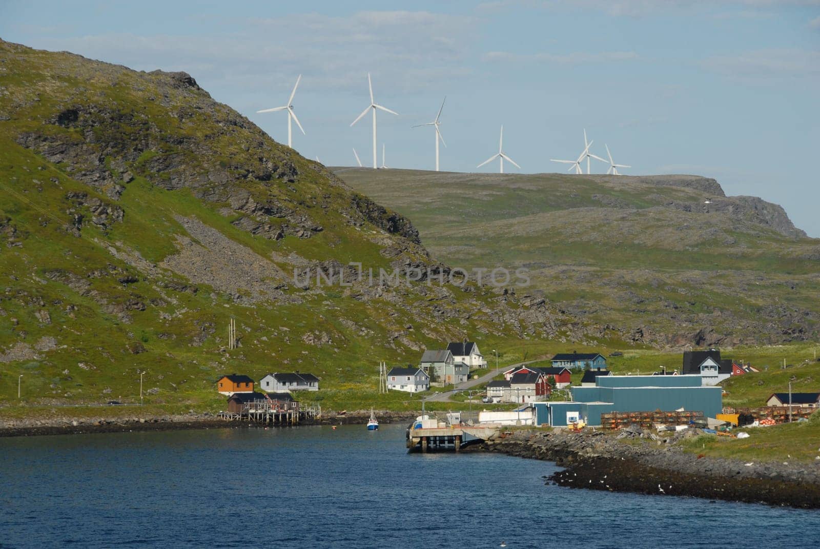 Norway's coast and windmills