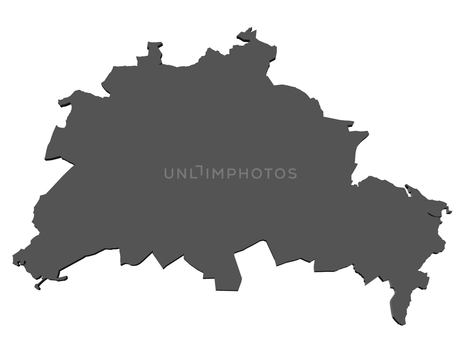 Map of Berlin - Isolated