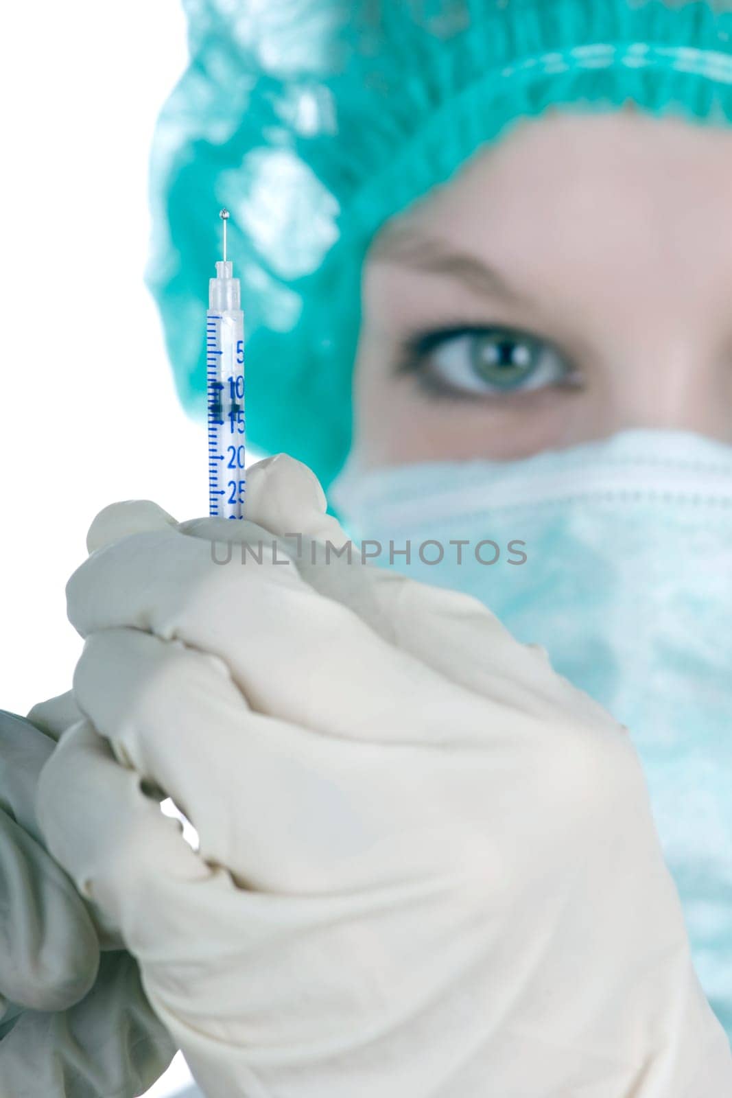 Nurse with injection