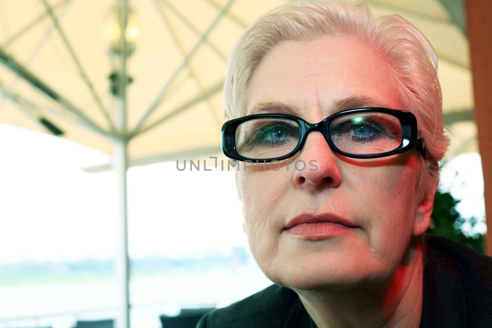 white-haired woman over 50