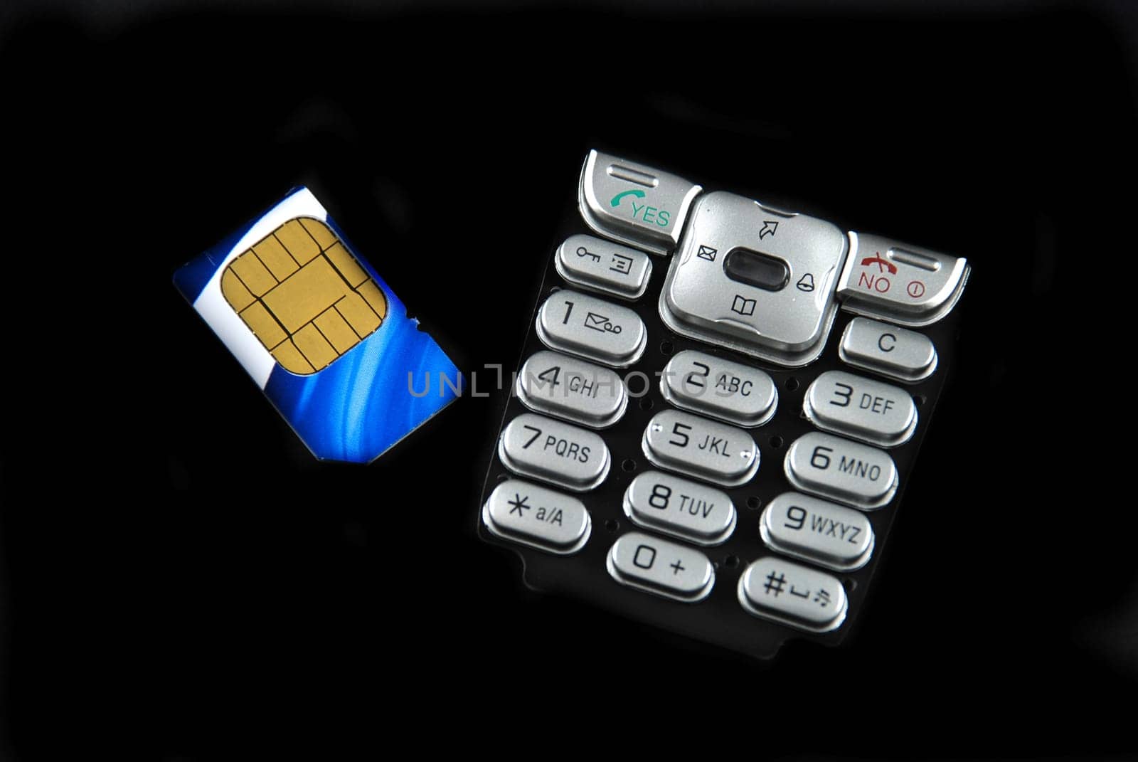 keypad and sim card