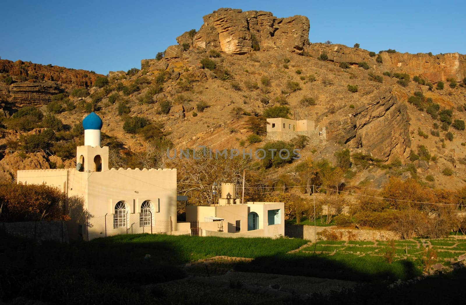 Mosque in the Al Hajar Mountains,Sultanate of Oman