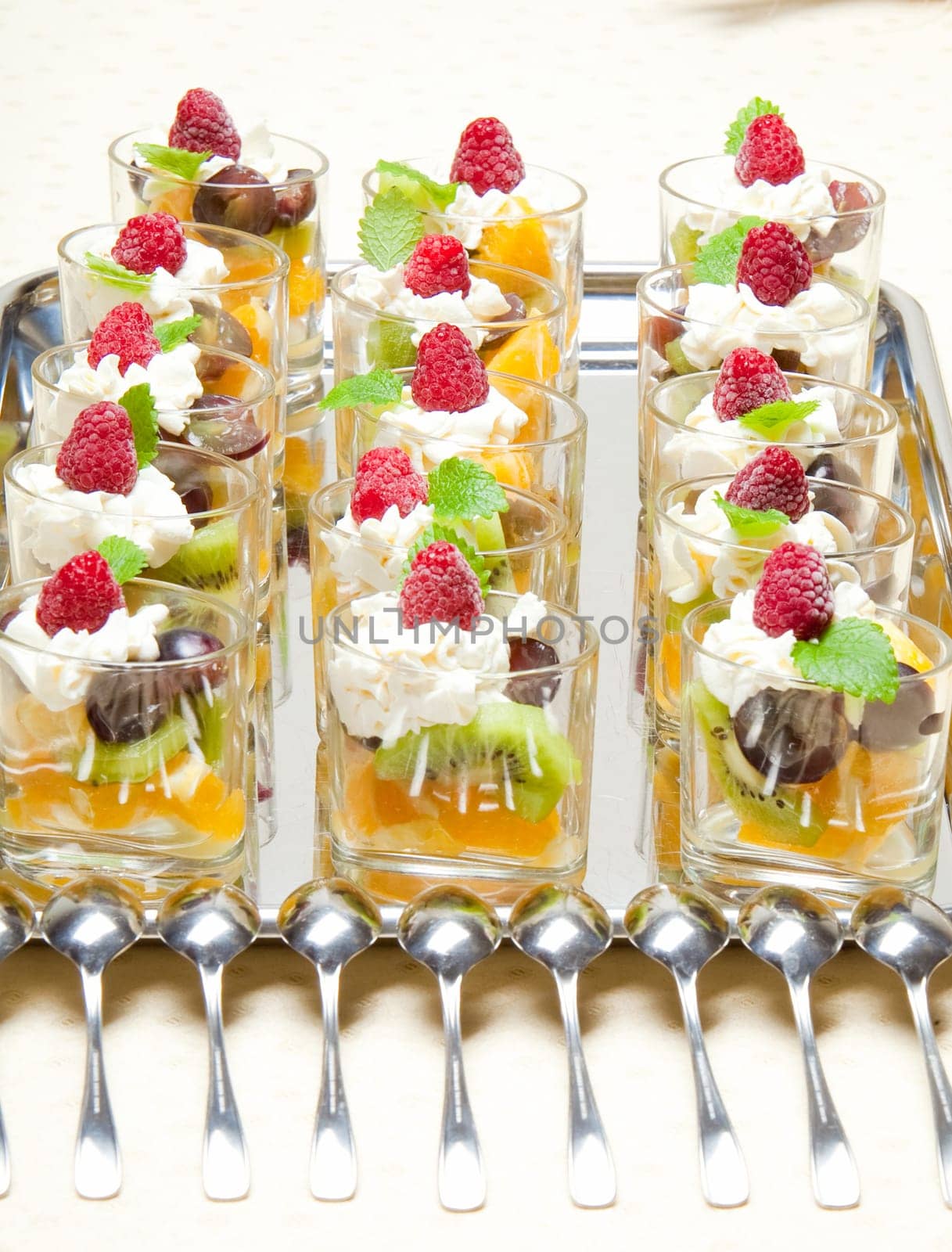 served restaurant table