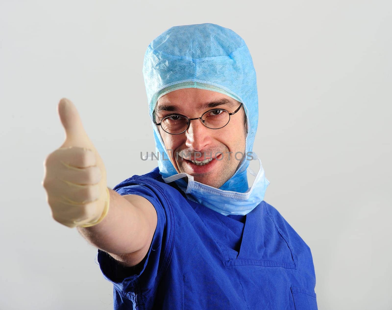 doctor with thumb up