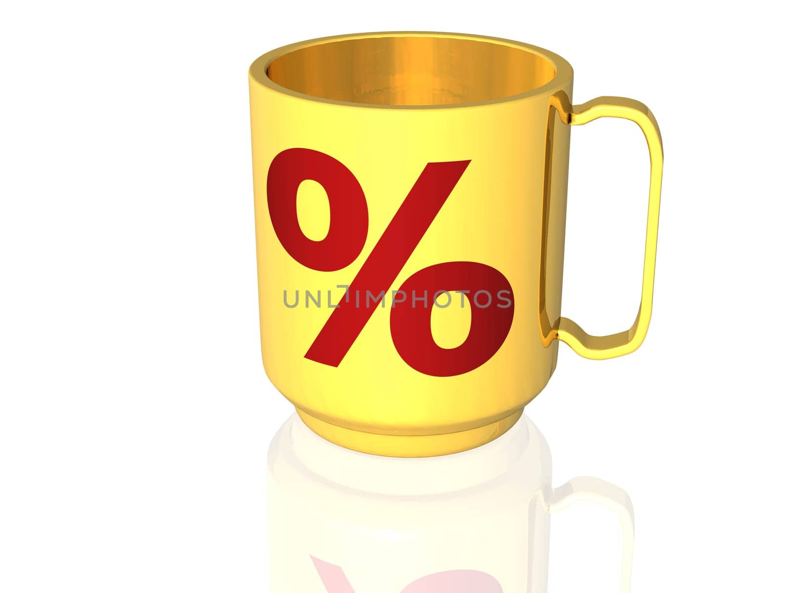 Discount Campaign - Mug with Percent Sign