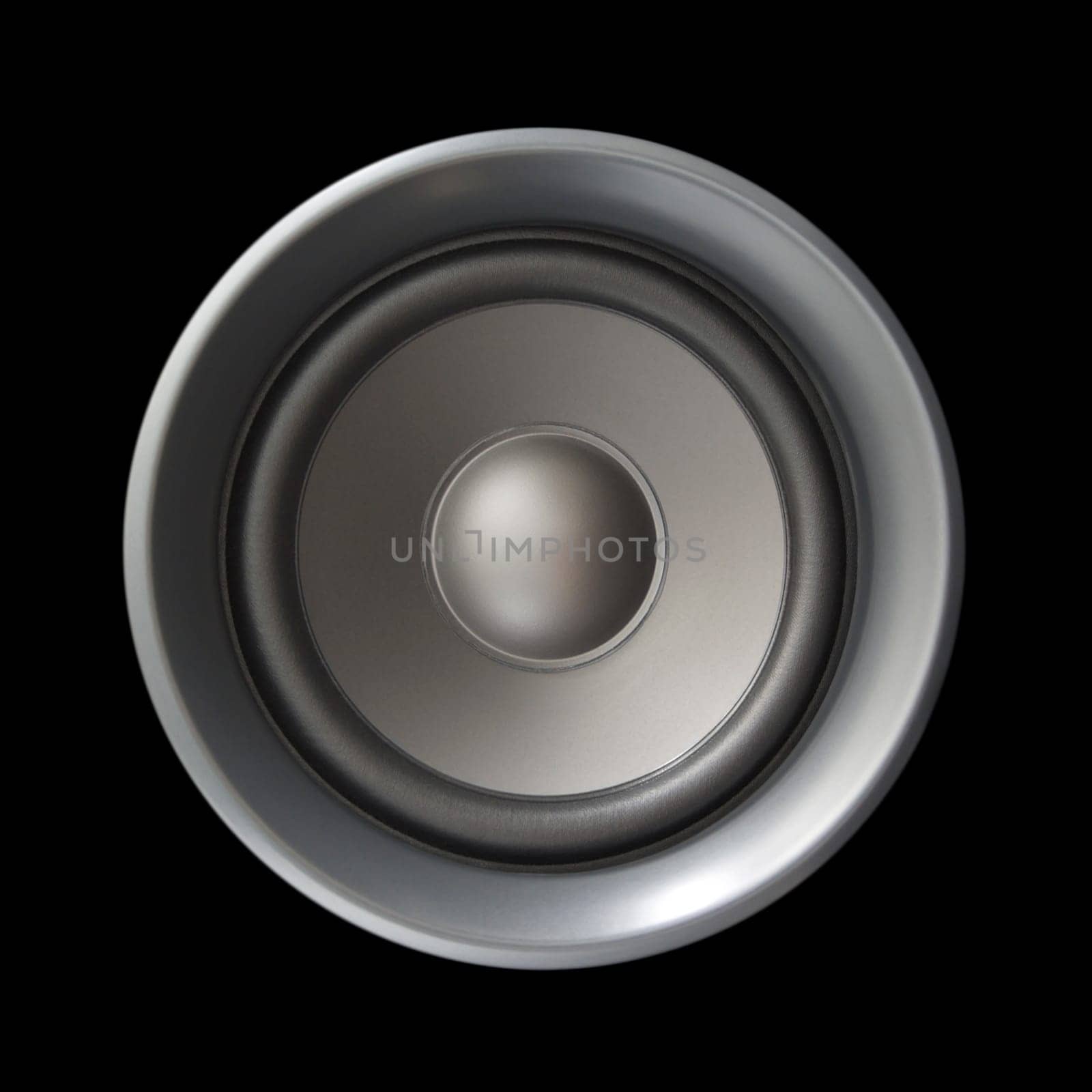 Big speaker isolated on black