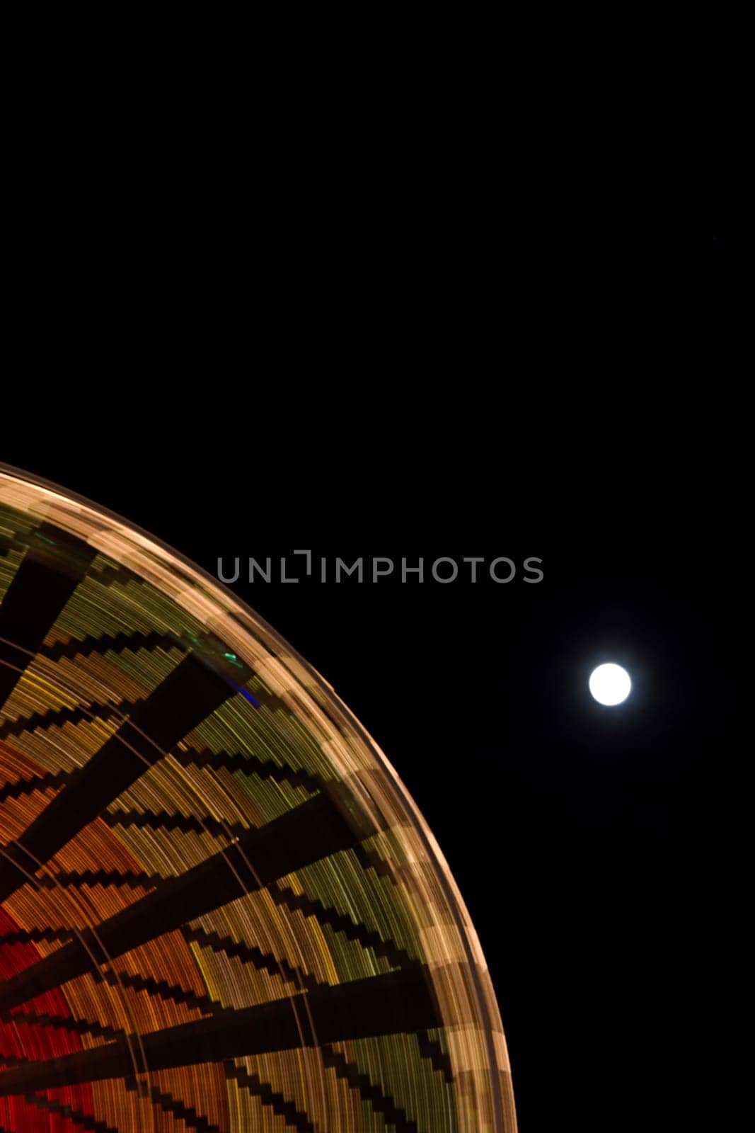 Ferris wheel with moon