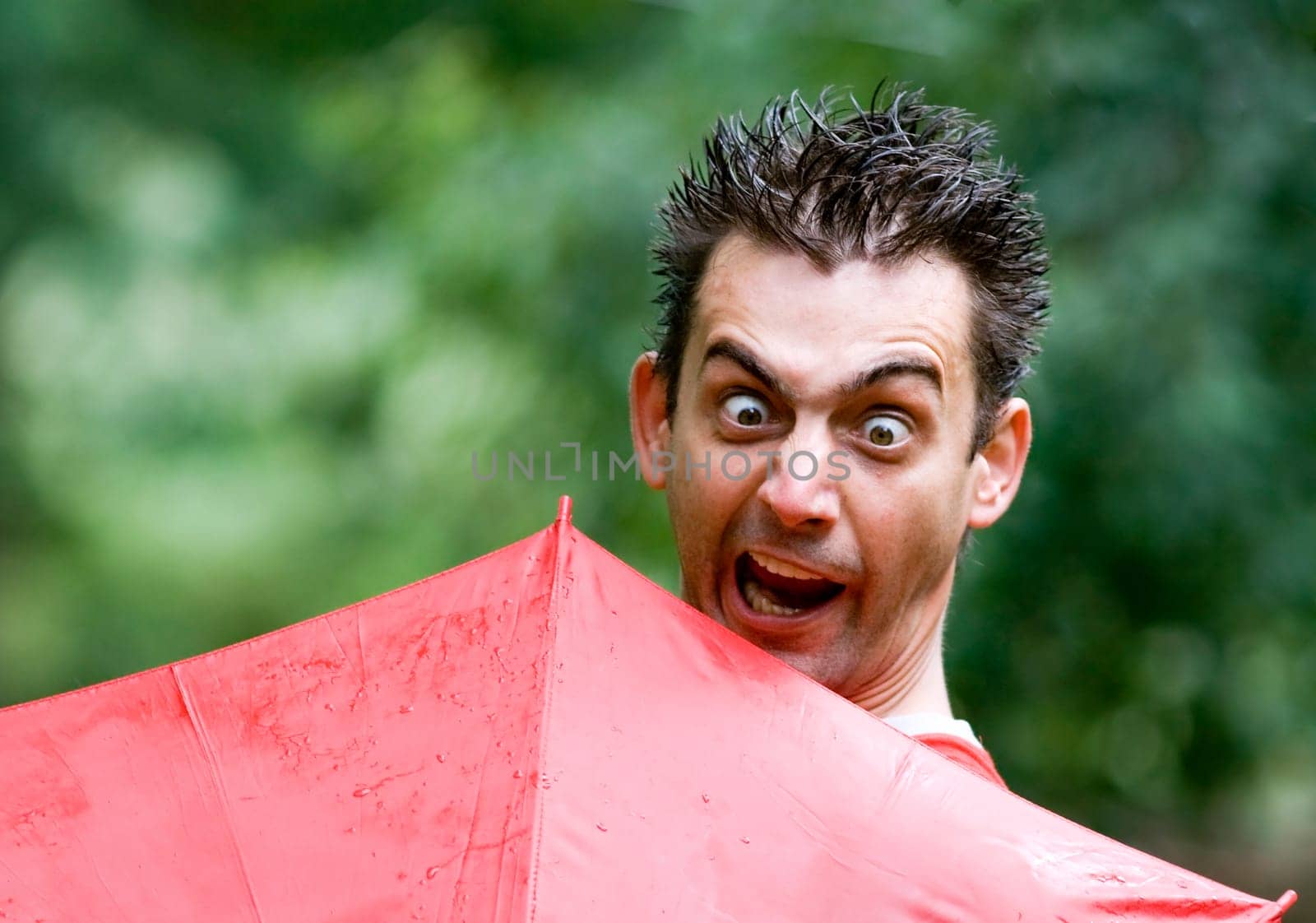 funny, man, umbrella, safety, expressi