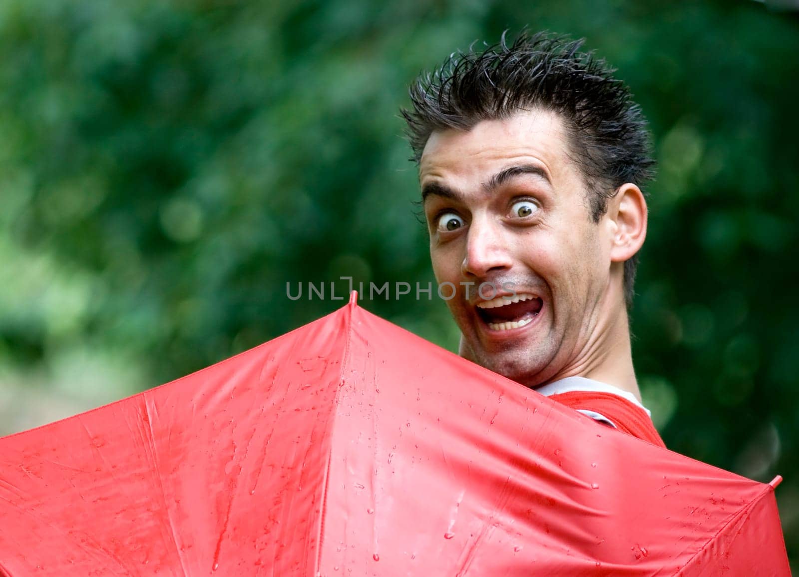 funny, man, umbrella, safety, expressi