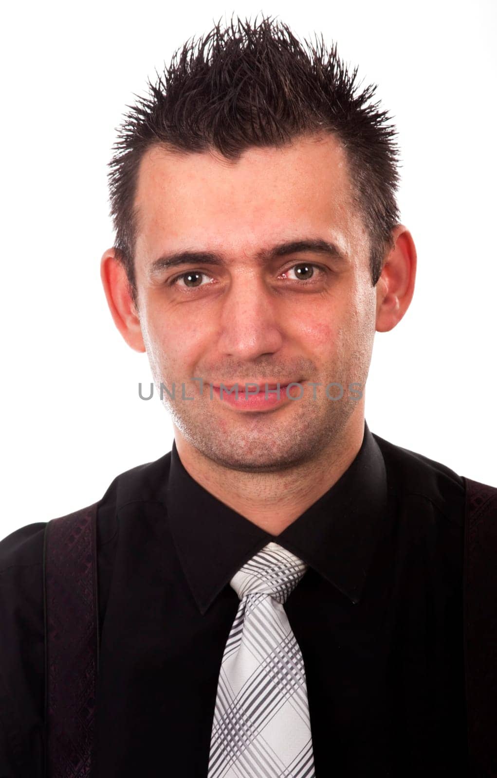 Funny smiling businessman