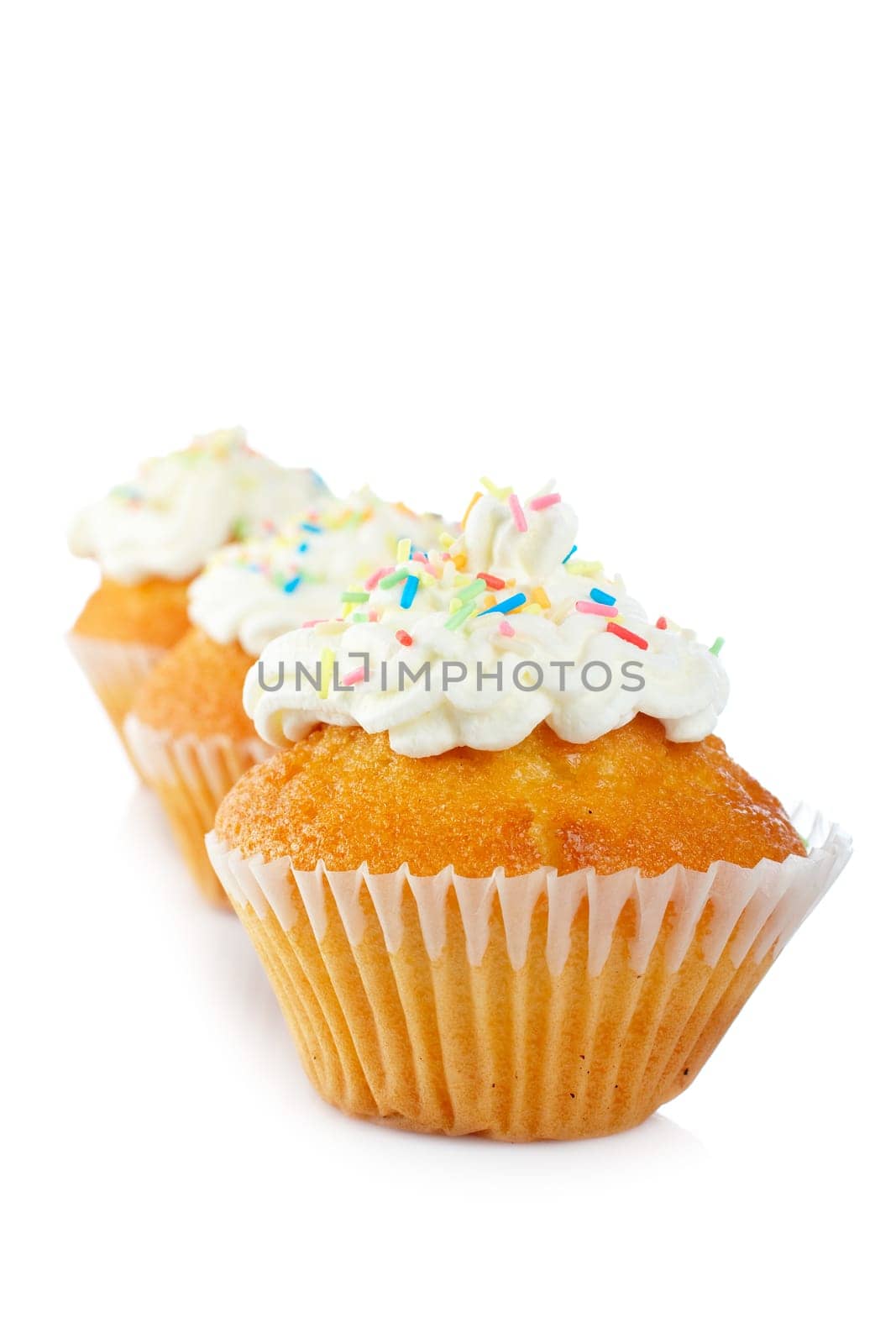 Tasty muffin with cream