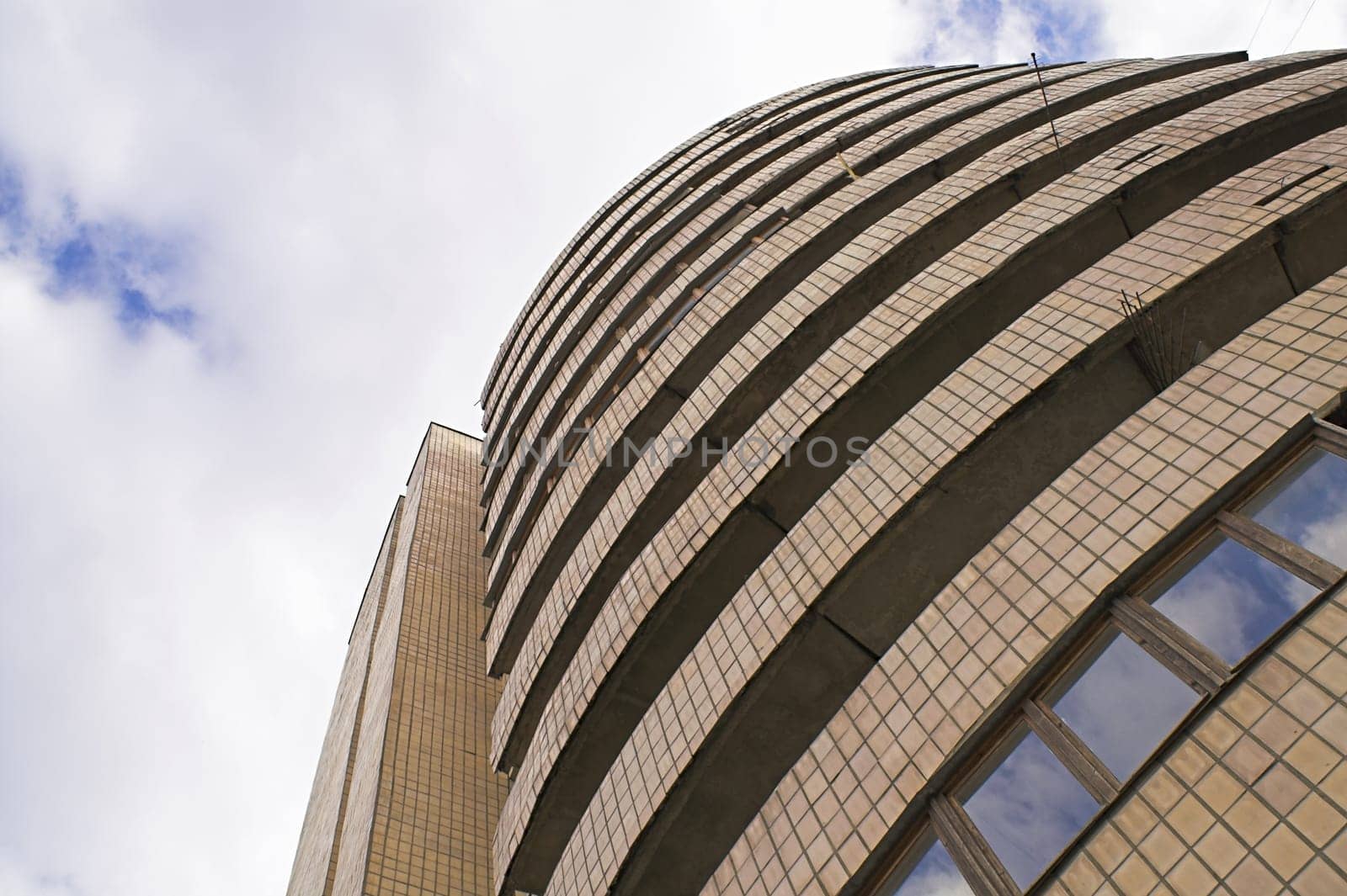 A new residential building in the city of Saint Petersburg, Russia. Day time, pr